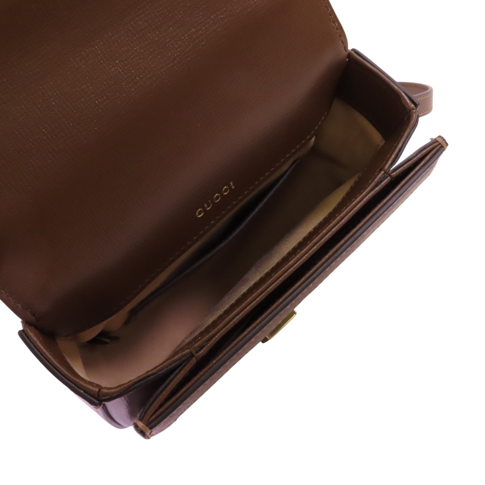 GUCCI 塗層帆布Horsebit 1955 Mini Top Handle金扣手挽肩背兩用袋