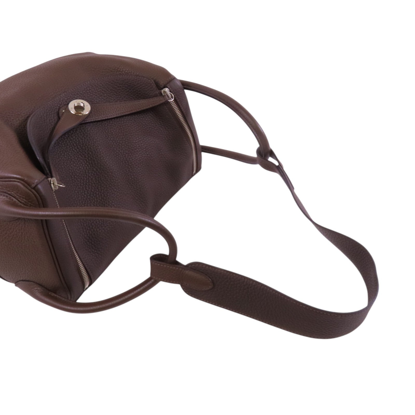 HERMES Clemence皮革Lindy 34銀扣肩背袋