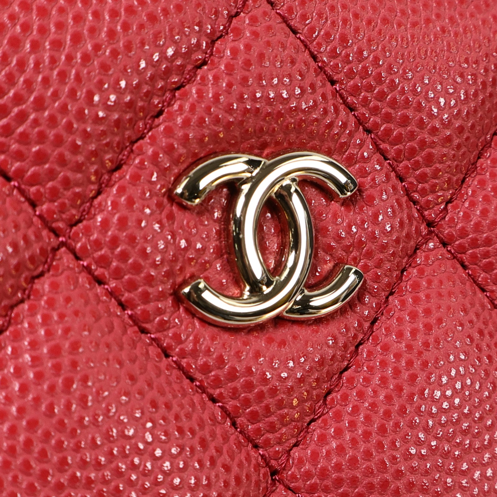 CHANEL 牛皮皮革Pouch金扣手拿包