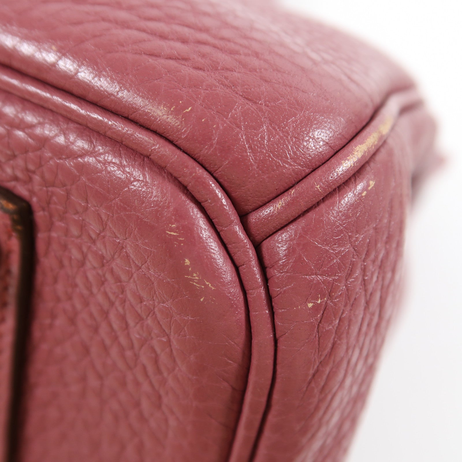 HERMES Togo皮革Birkin 35銀扣手挽袋Bois De Rose粉紅色