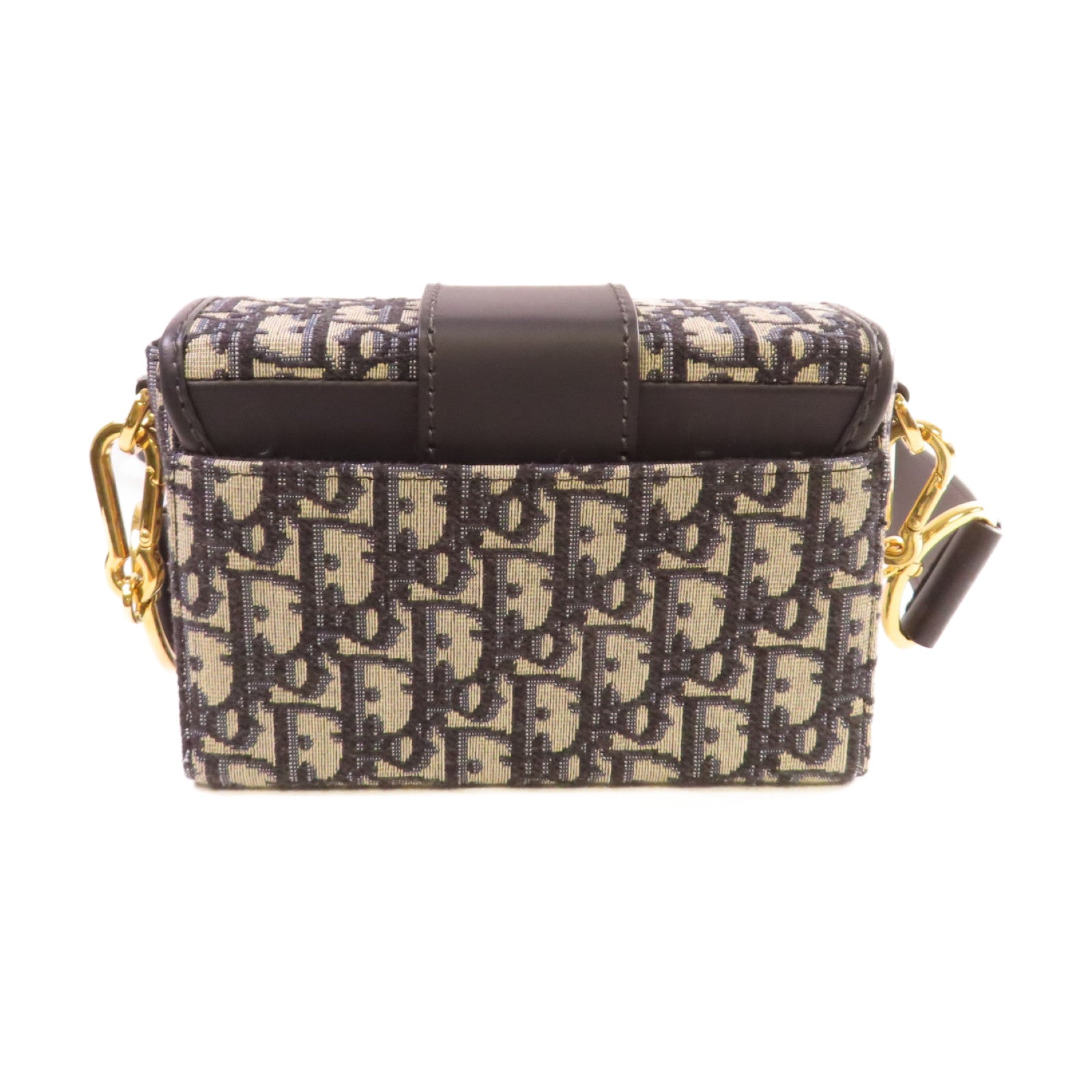 Dior Oblique帆布30 Montaigne Mini Shoulder Bag金扣肩背袋寶藍色