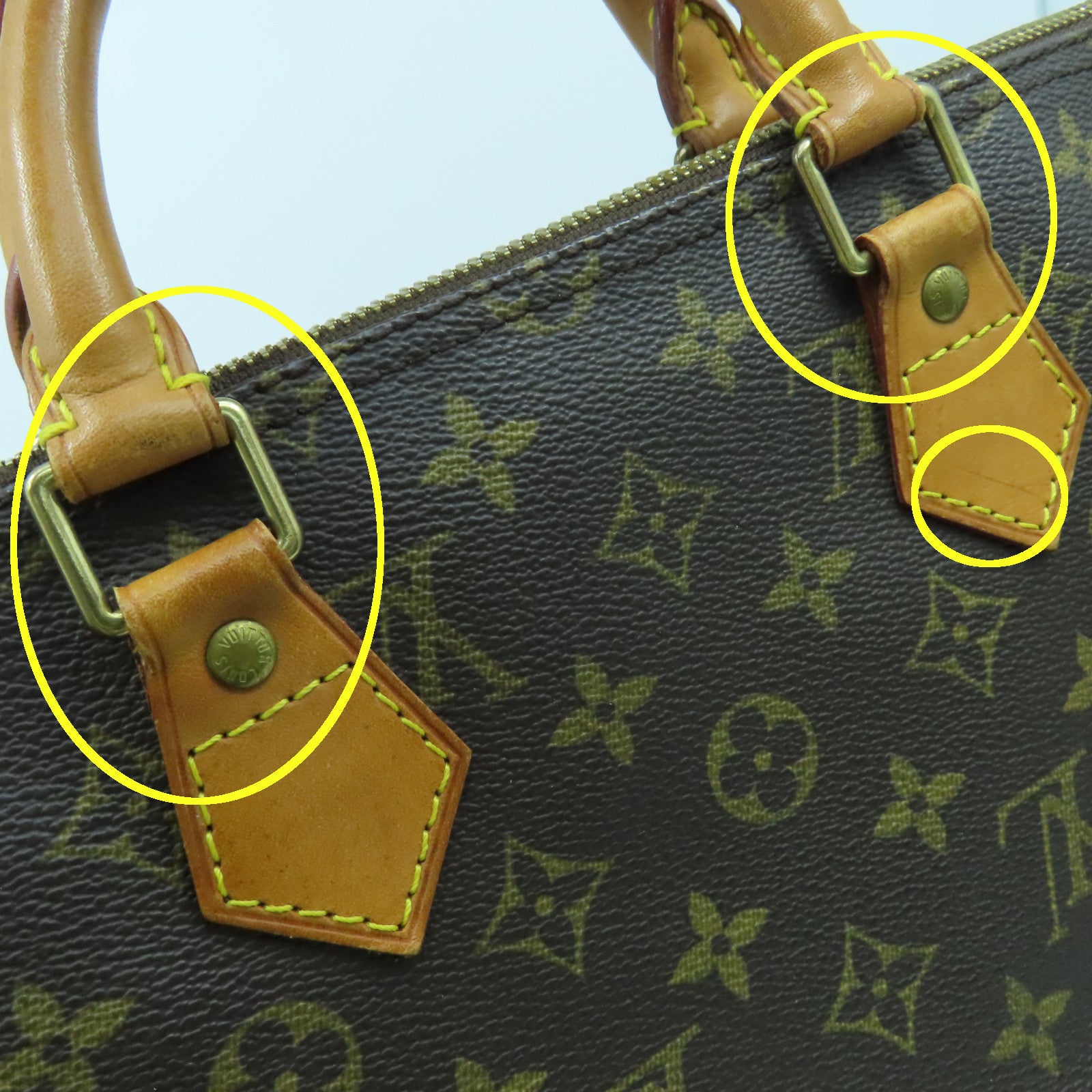 LOUIS VUITTON Monogram Speedy 35金扣手挽袋啡色
