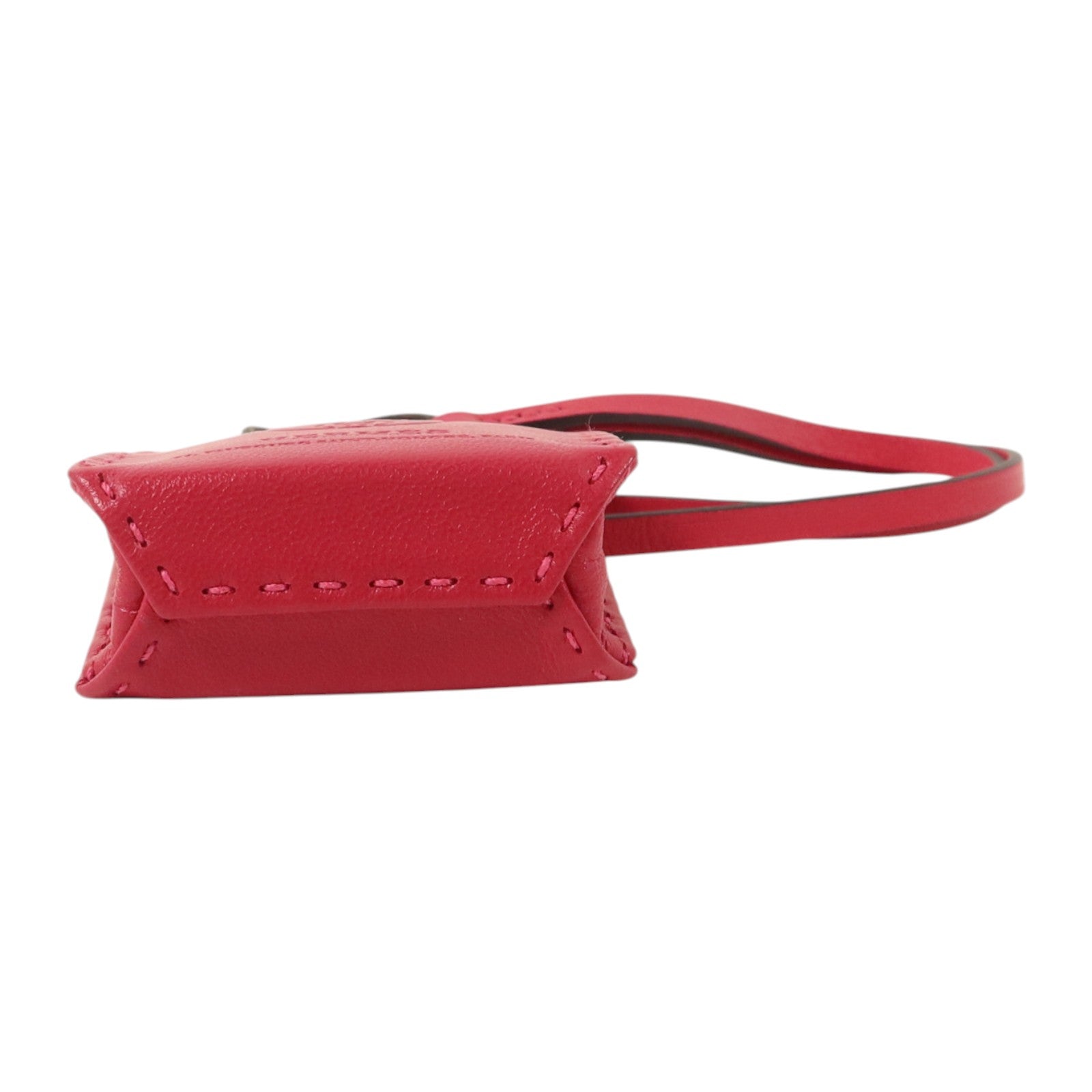 HERMES Milo皮革Sac Orange Bag Charm掛飾Rose Mexico