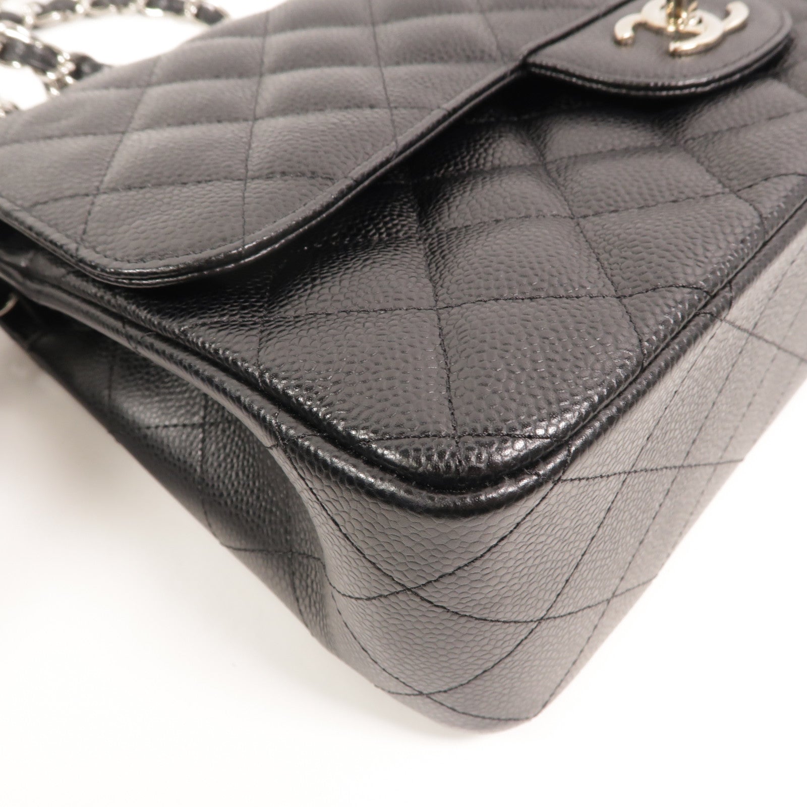 CHANEL 牛皮皮革Large Classic鏈帶肩背袋