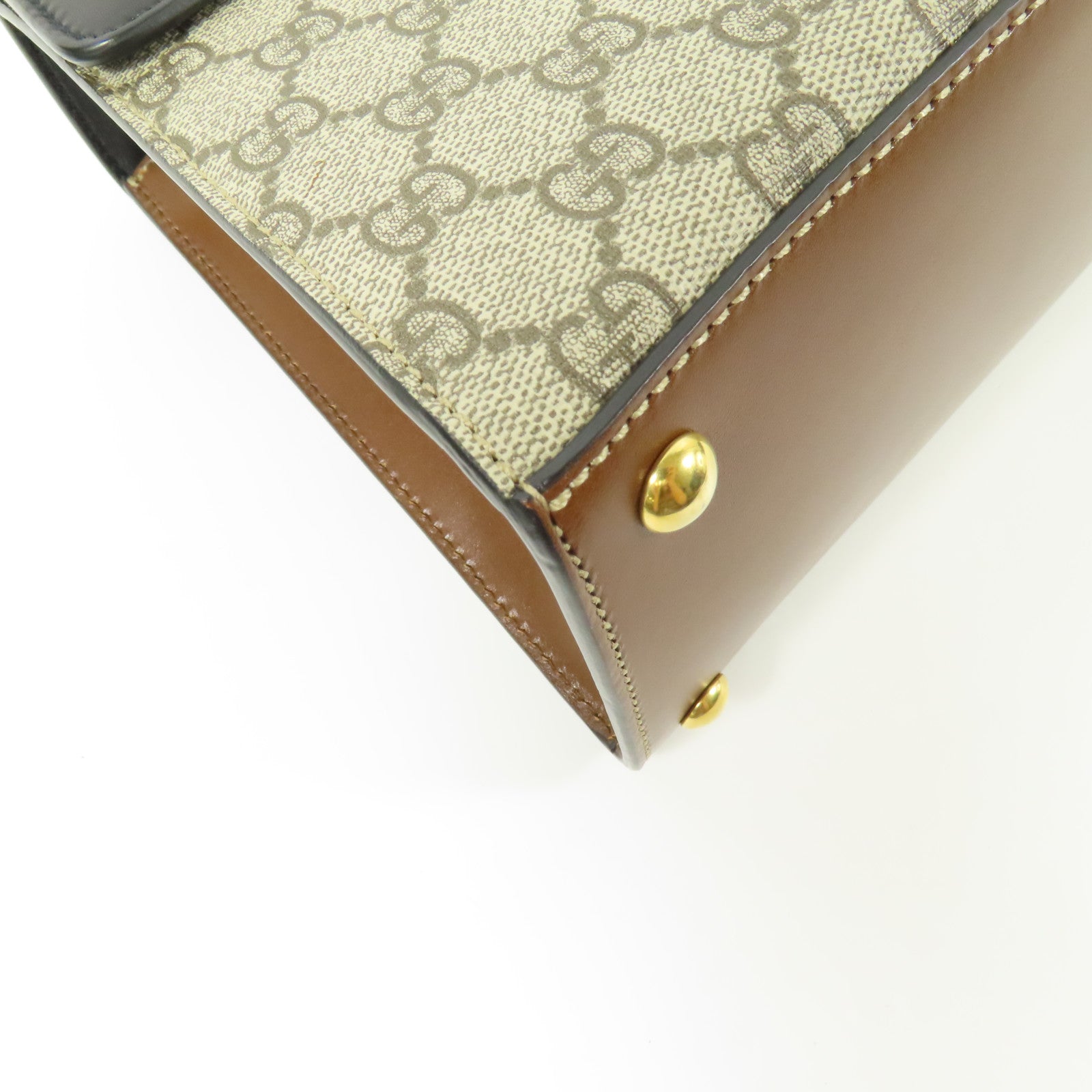 GUCCI 塗層帆布Padlock GG Small金扣手挽肩背兩用袋