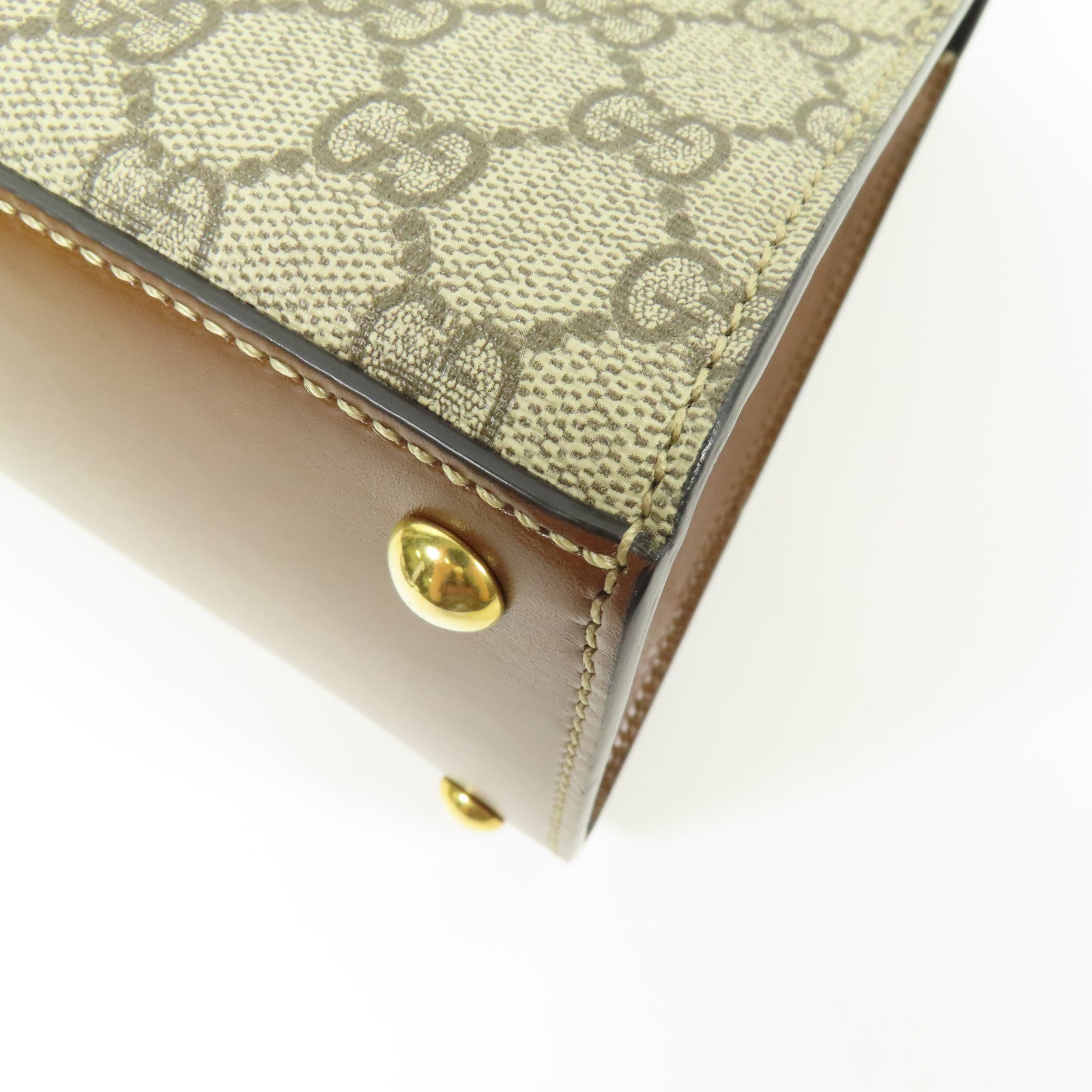 GUCCI 塗層帆布Padlock GG Small金扣手挽肩背兩用袋