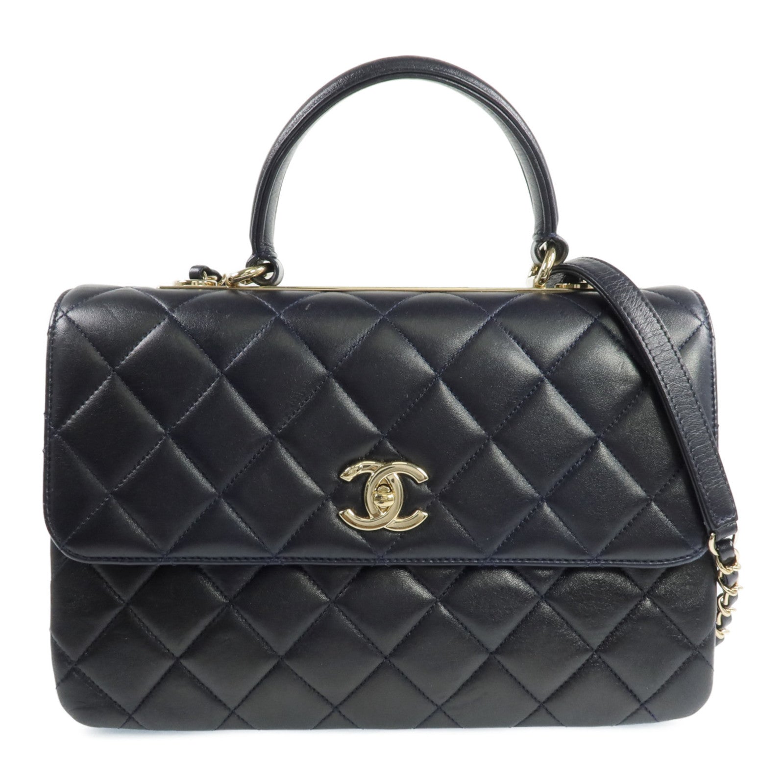 CHANEL 羊皮皮革Trendy CC金扣鏈帶肩背袋