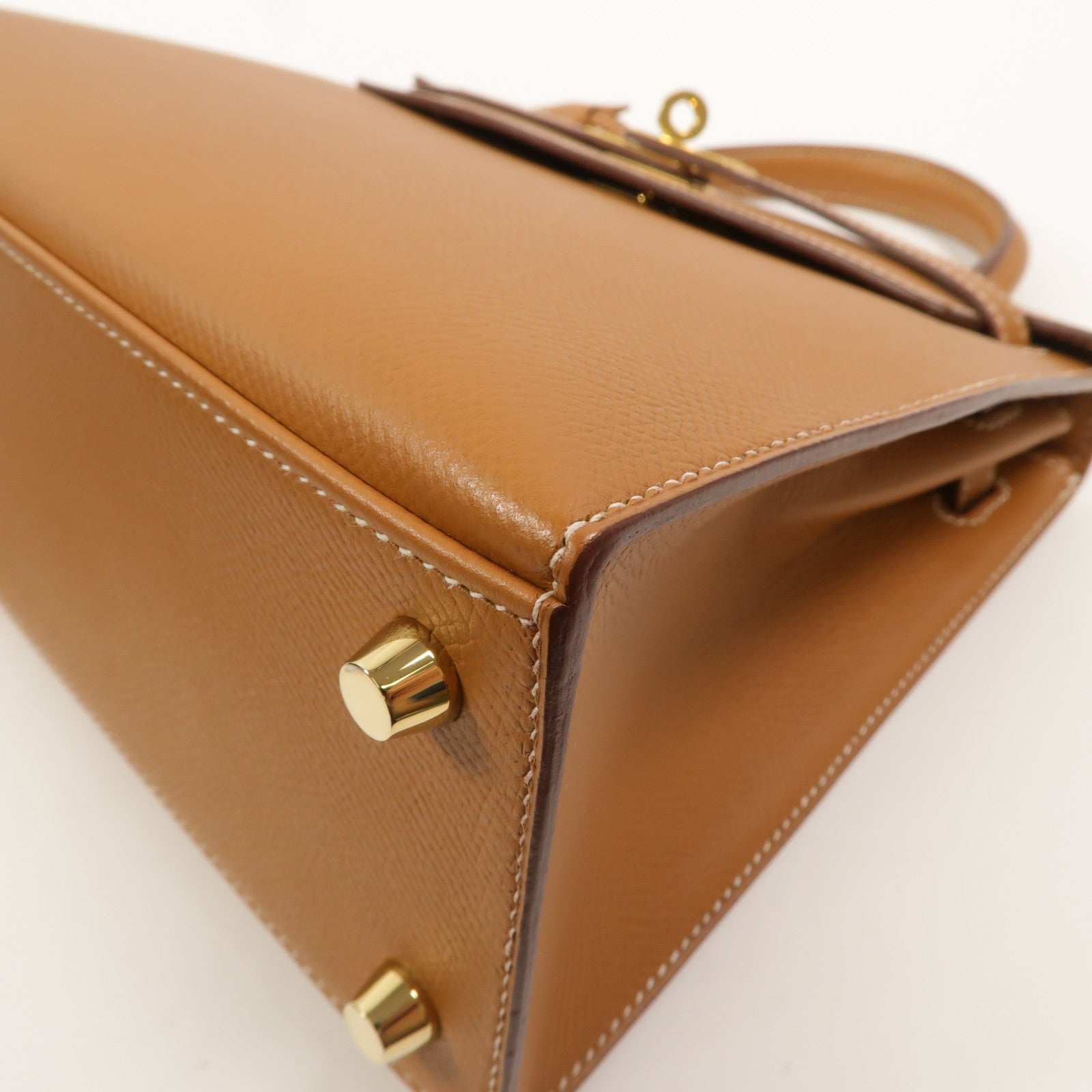 HERMES Epsom皮革Kelly 25手挽肩背兩用袋Gold
