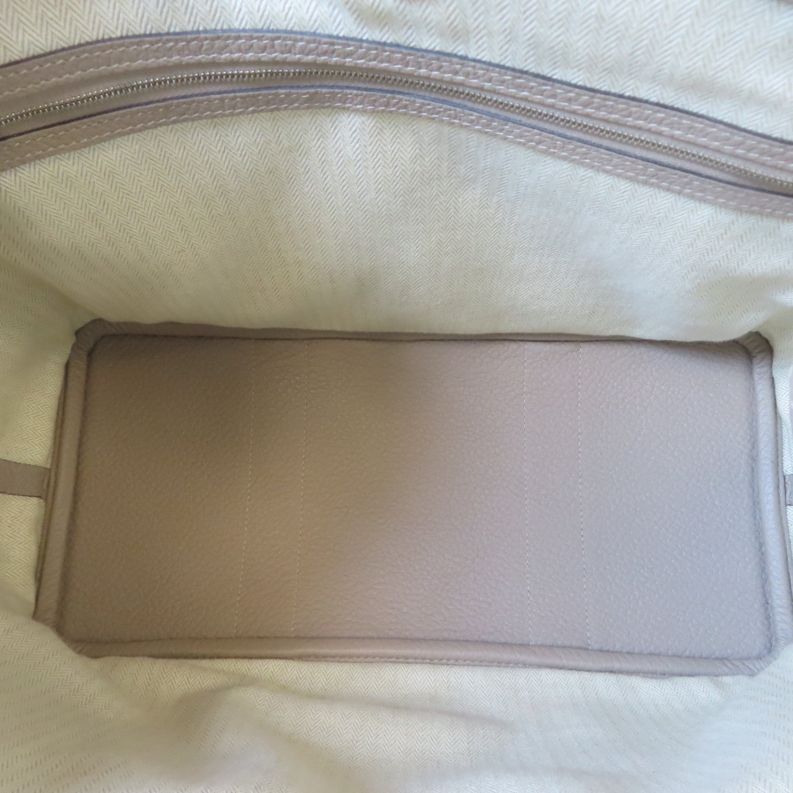 HERMES Country皮革Garden Party PM銀扣手挽袋Gris Tourterelle/淺灰色