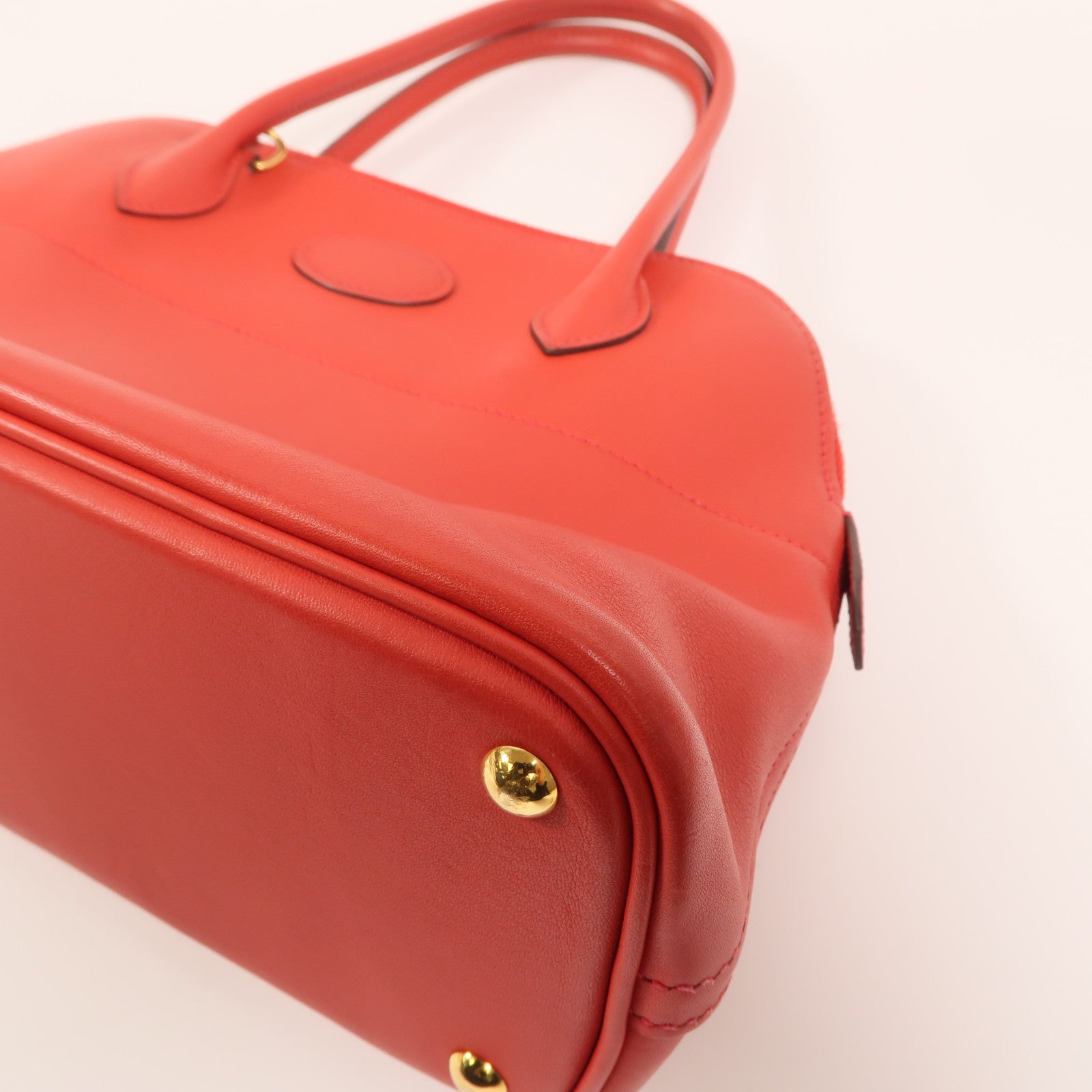 HERMES Swift皮革Bolide 27金扣手挽肩背兩用袋Rouge de Coeur