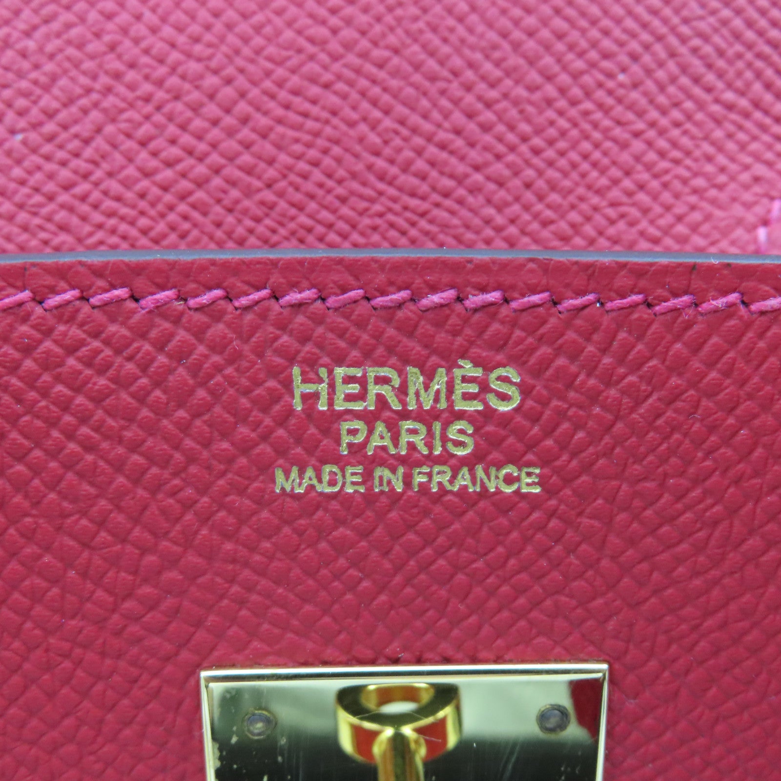 HERMES 【激減優惠】Epsom皮革Birkin 30 Hand Bag金扣手挽袋Rouge Casaque法拉利紅
