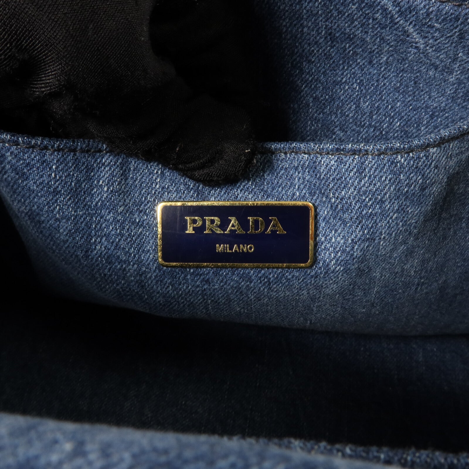 PRADA 牛仔布料2 Way Shoulder手挽肩背兩用袋