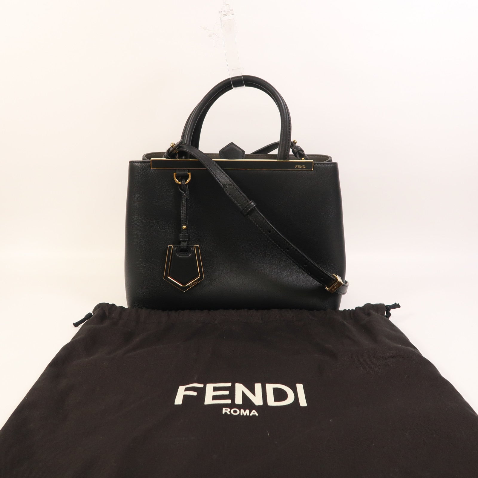 FENDI 牛皮皮革Petite 2 Jours金扣手挽肩背兩用袋