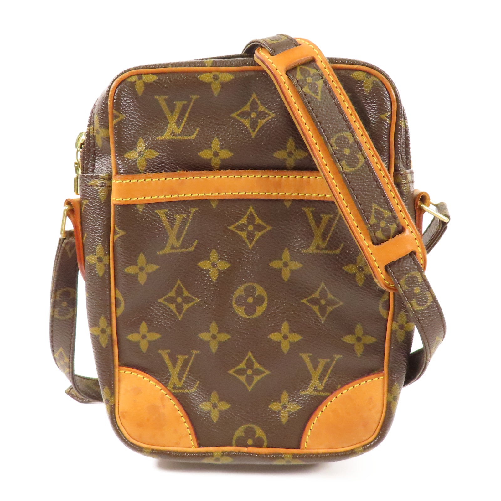 LOUIS VUITTON LV GHW Danube Shoulder Bag Monogram  M45266 Brown