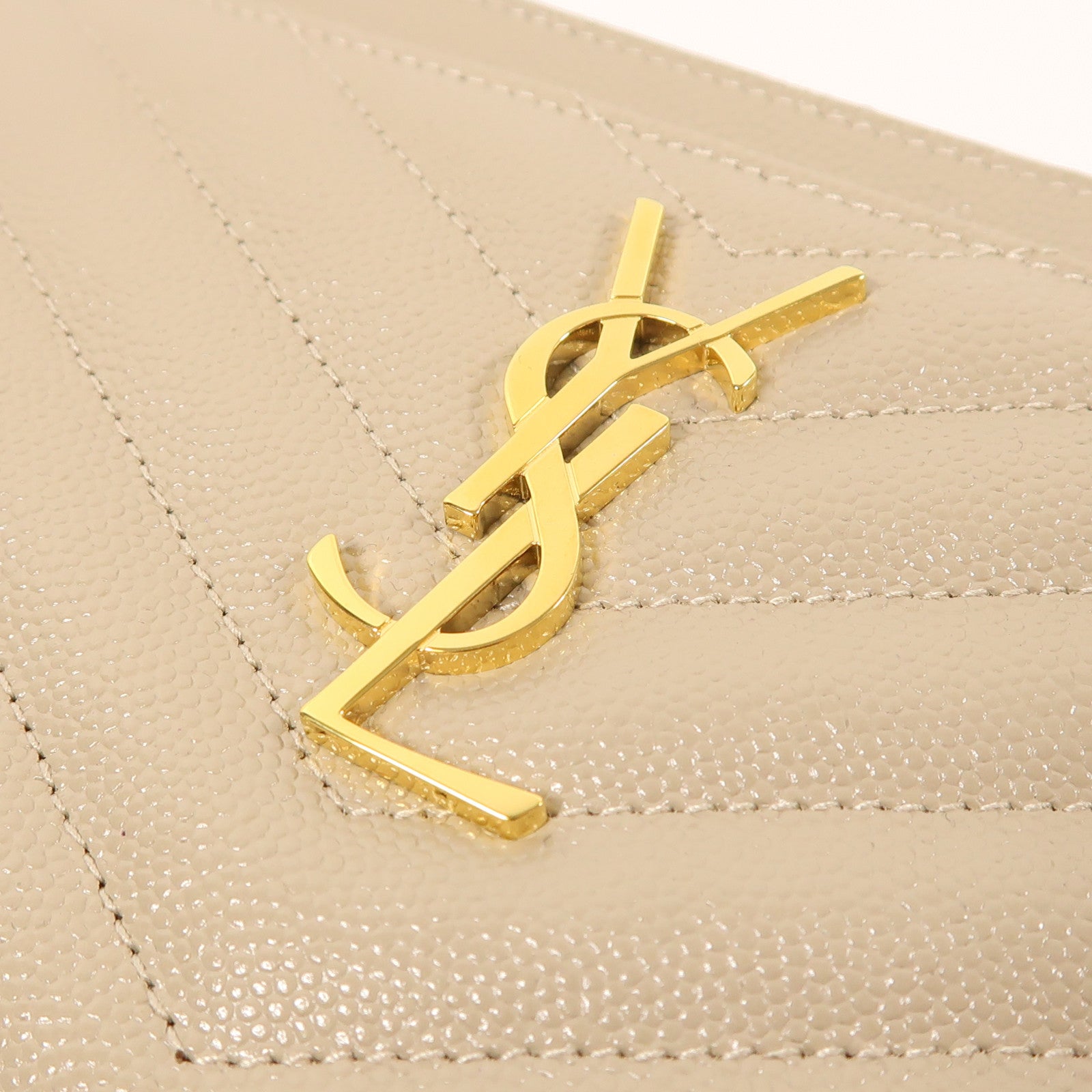 SAINT LAURENT 牛皮皮革Long Wallet金扣長錢包