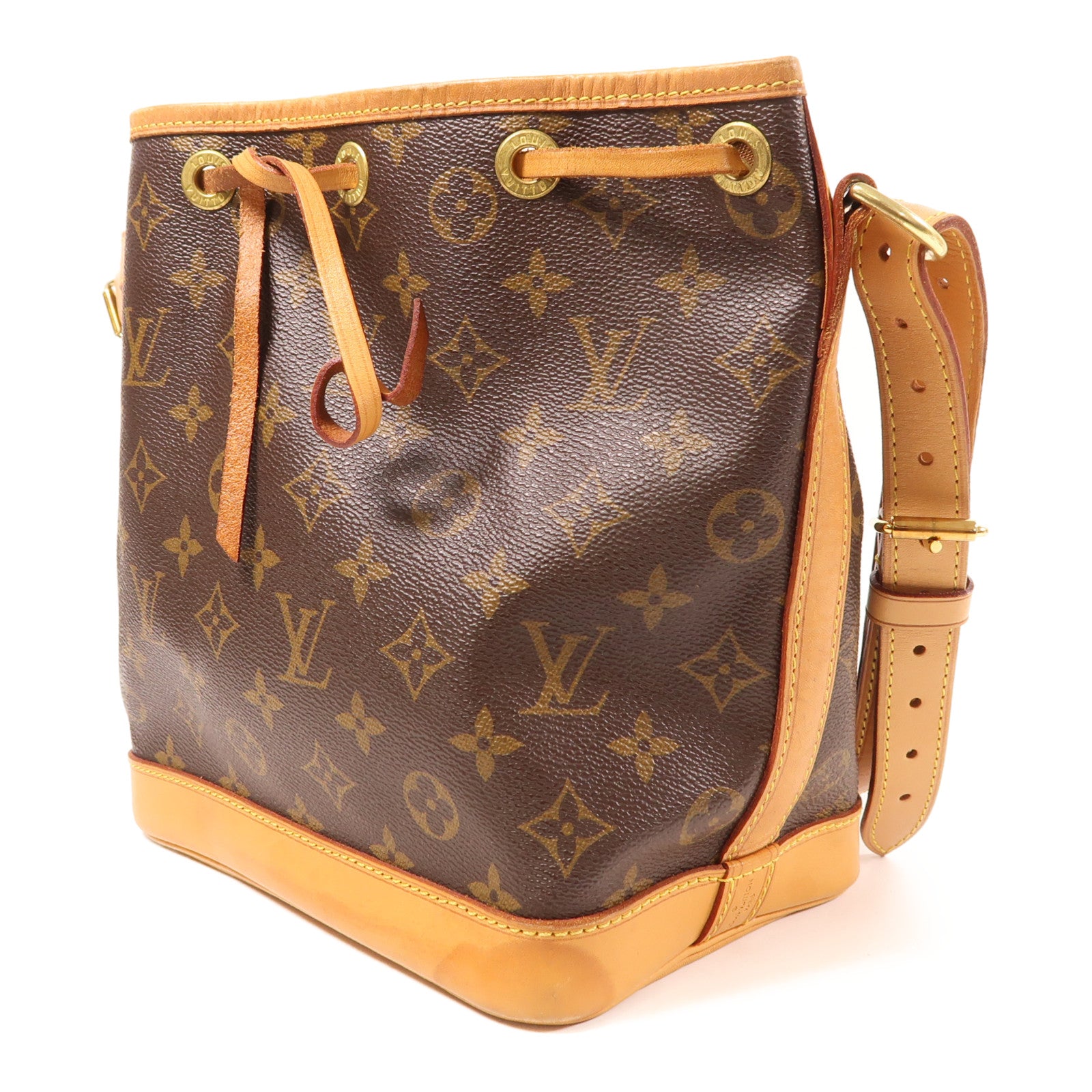 LOUIS VUITTON 【激減優惠】Monogram Noe BB金扣肩背袋棕色