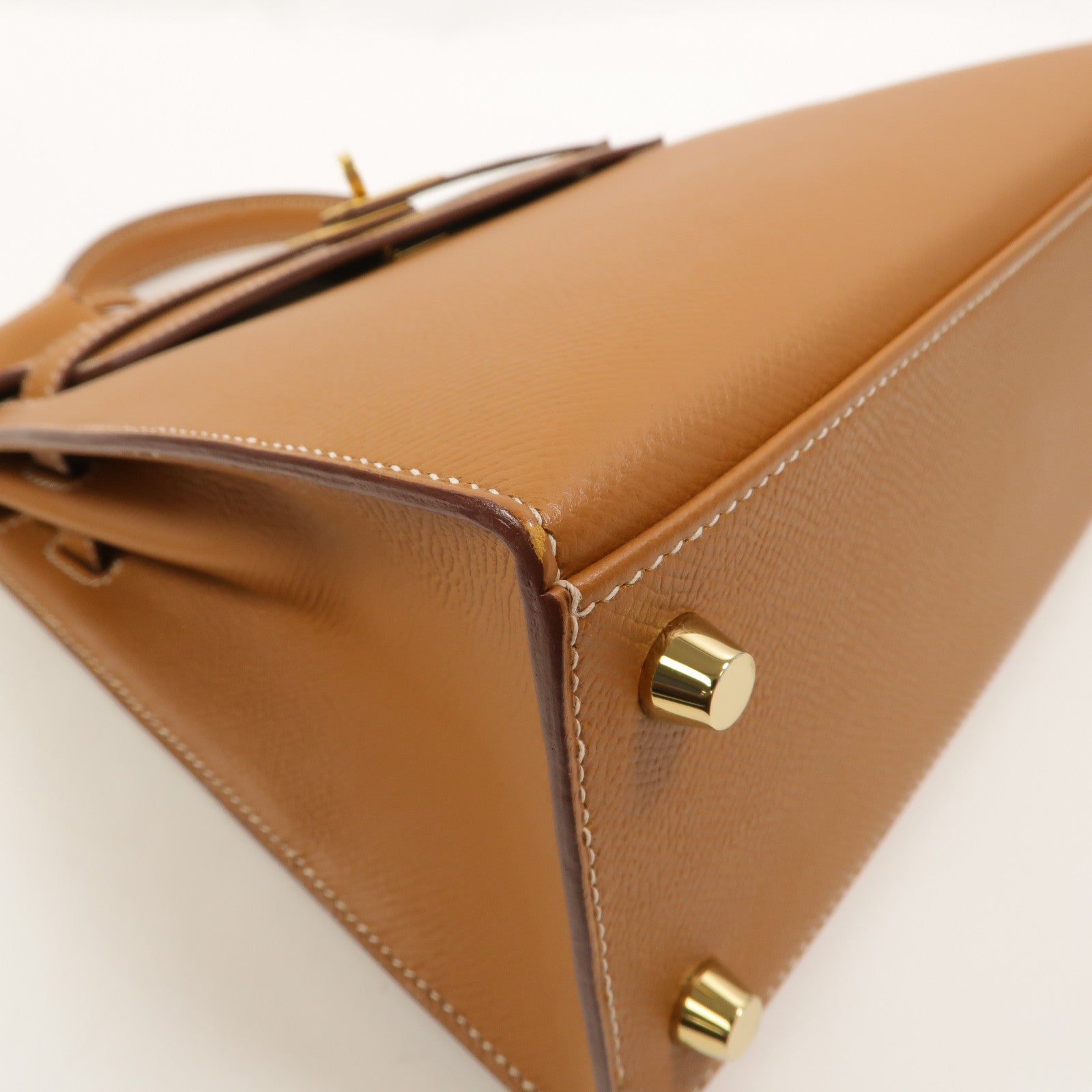 HERMES Epsom皮革Kelly 25手挽肩背兩用袋Gold