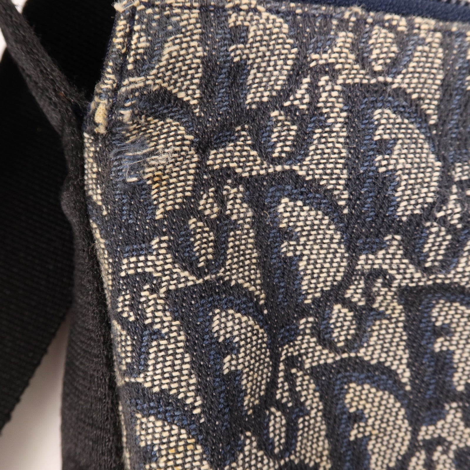 Dior 帆布Vintage Shoulder Bag銀扣肩背袋