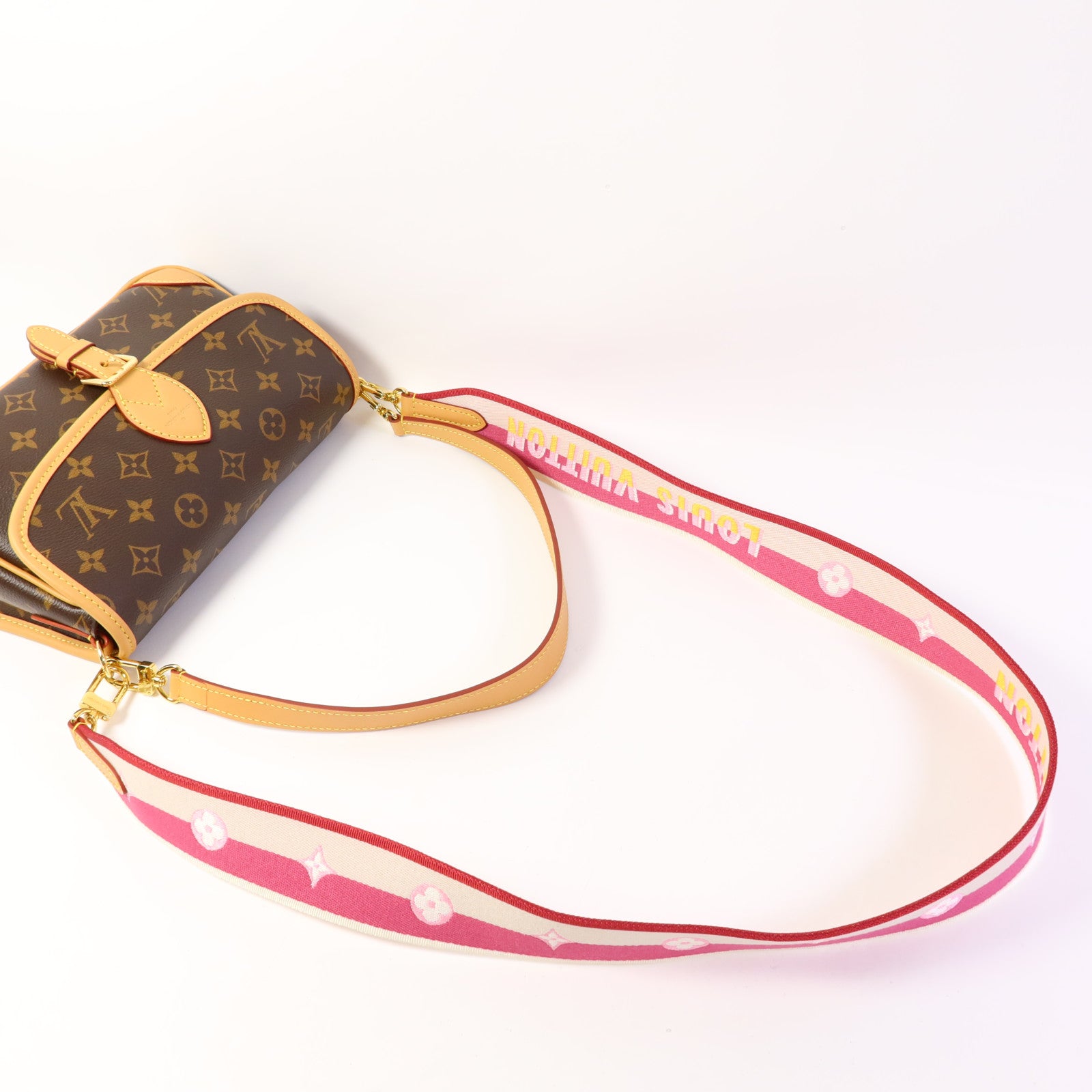 LOUIS VUITTON Monogram Diane金扣手挽肩背兩用袋