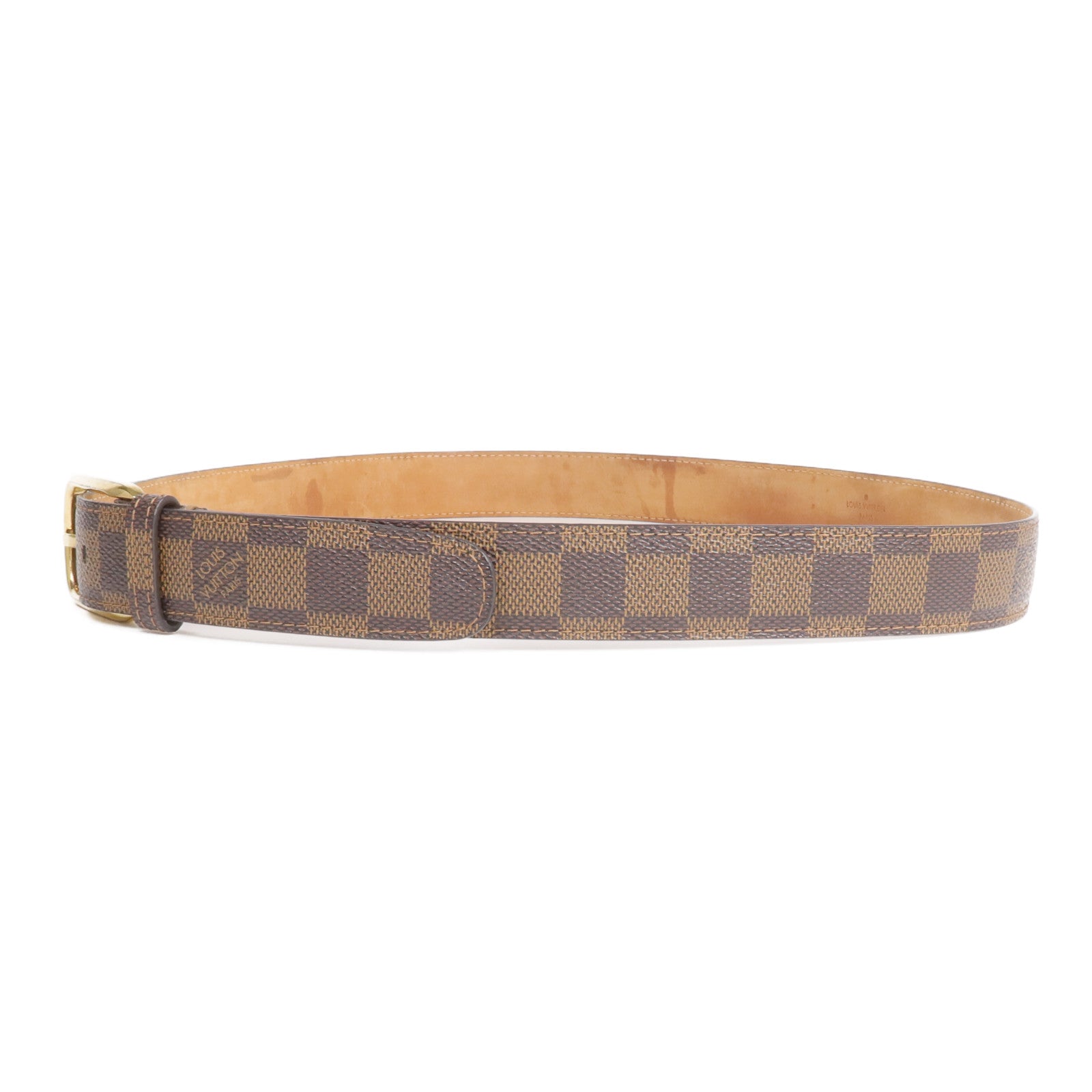 LOUIS VUITTON Damier Ceinture Ellipse Belt金扣皮帶
