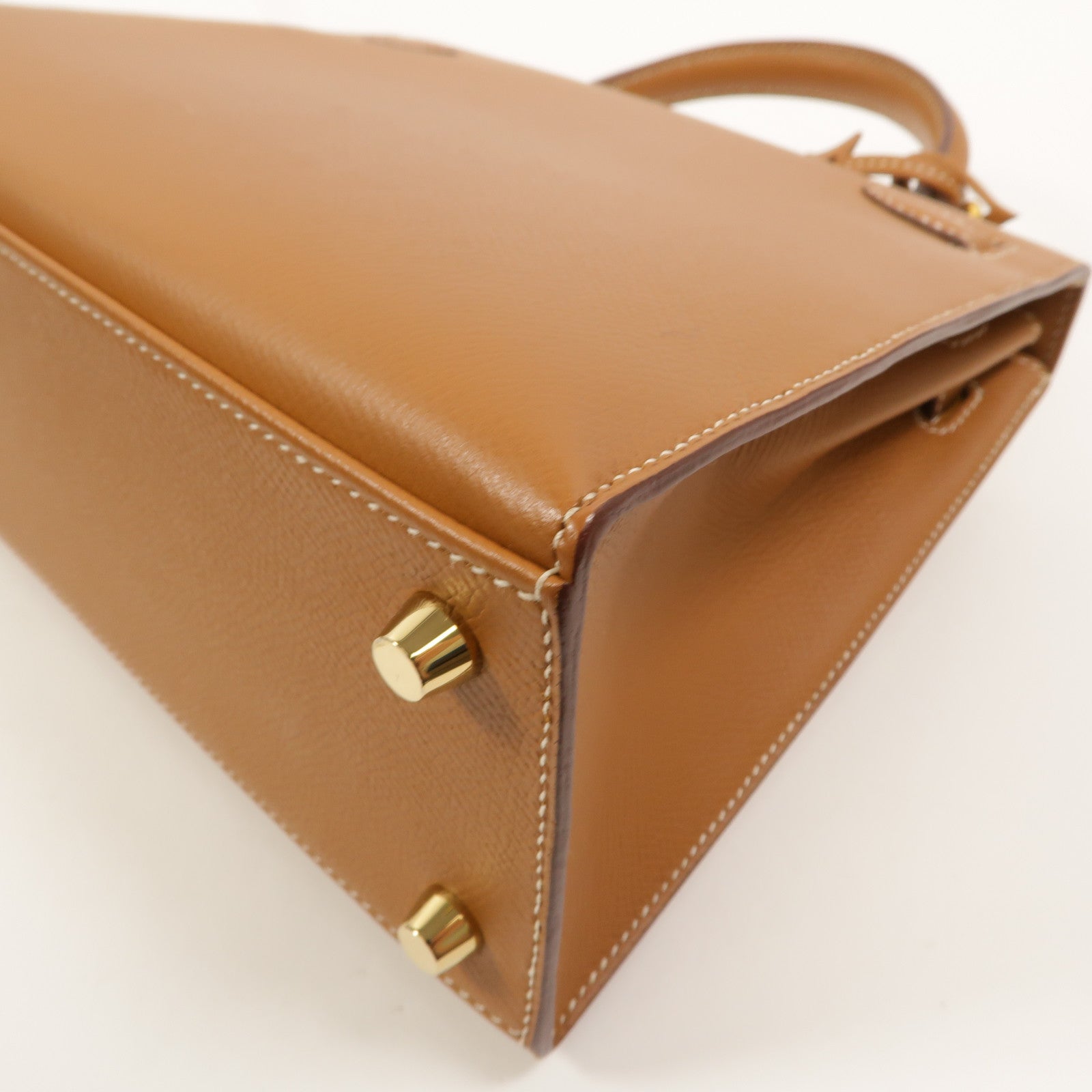 HERMES Epsom皮革Kelly 25手挽肩背兩用袋Gold