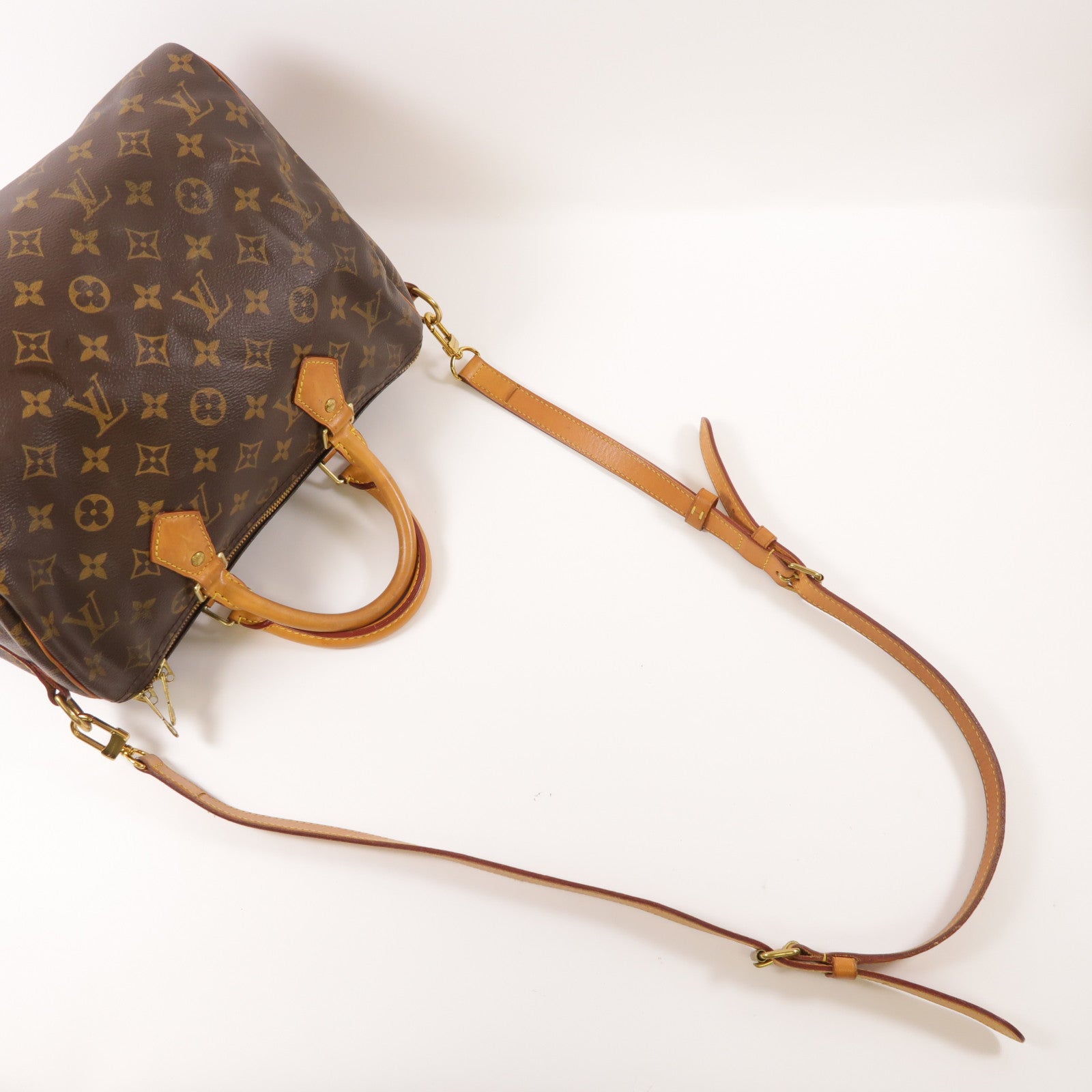 LOUIS VUITTON LV GHW Speedy Bandouliere 30 2way Shoulder Bag M46980 Monogram