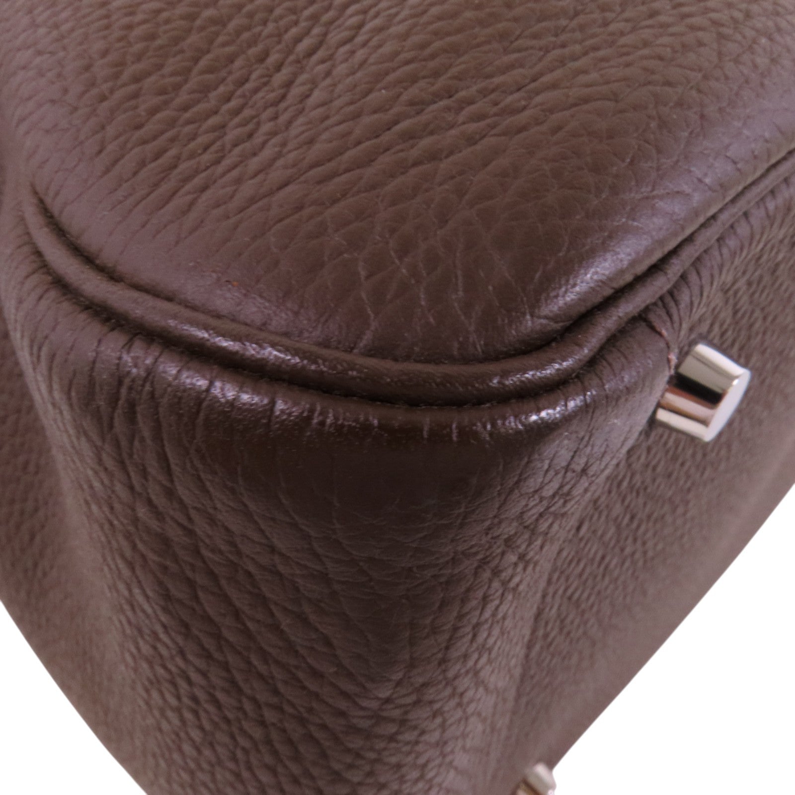 HERMES Clemence皮革Lindy 34銀扣肩背袋