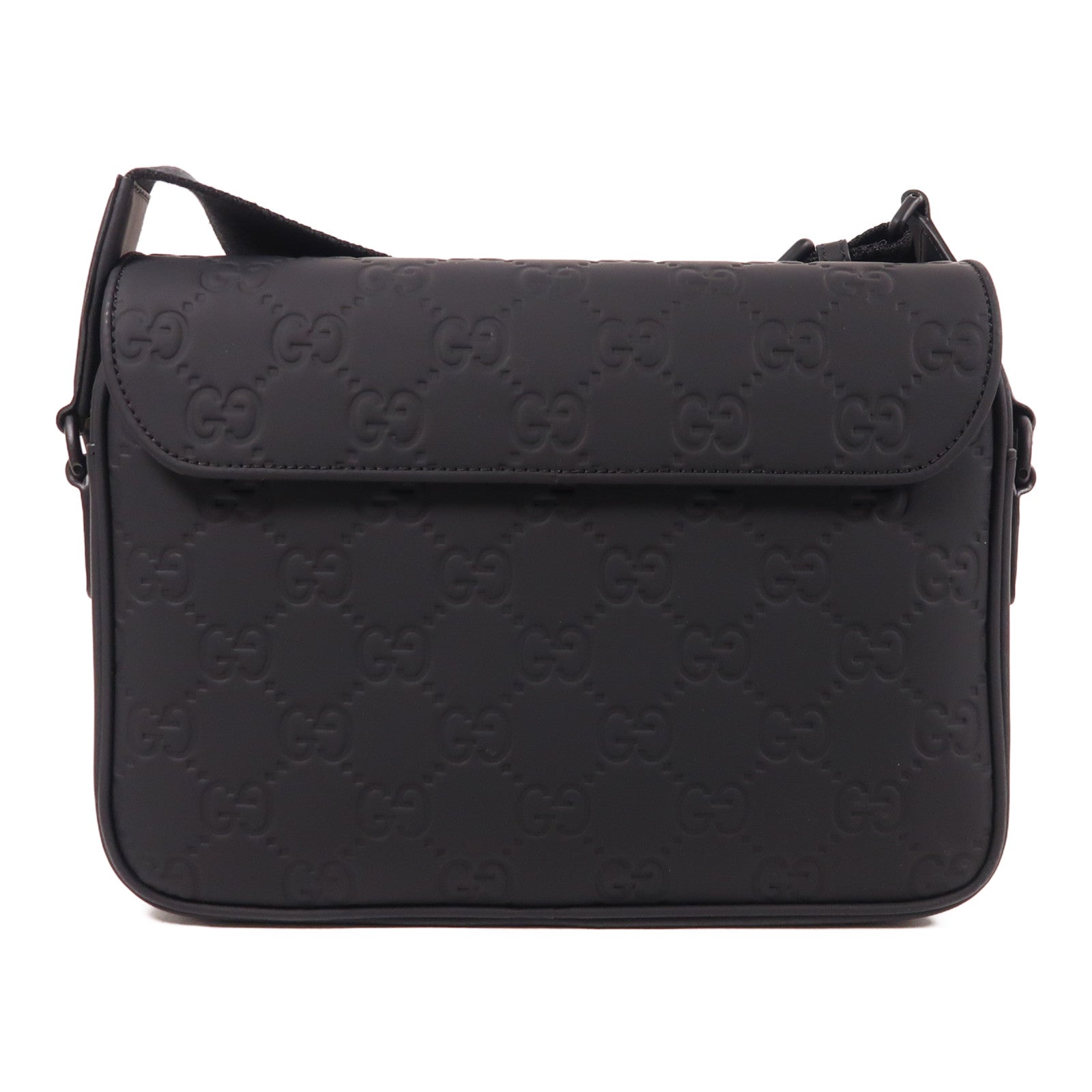 GUCCI【激減優惠】 橡膠效果皮革Small Crossbody Bag肩背袋黑色