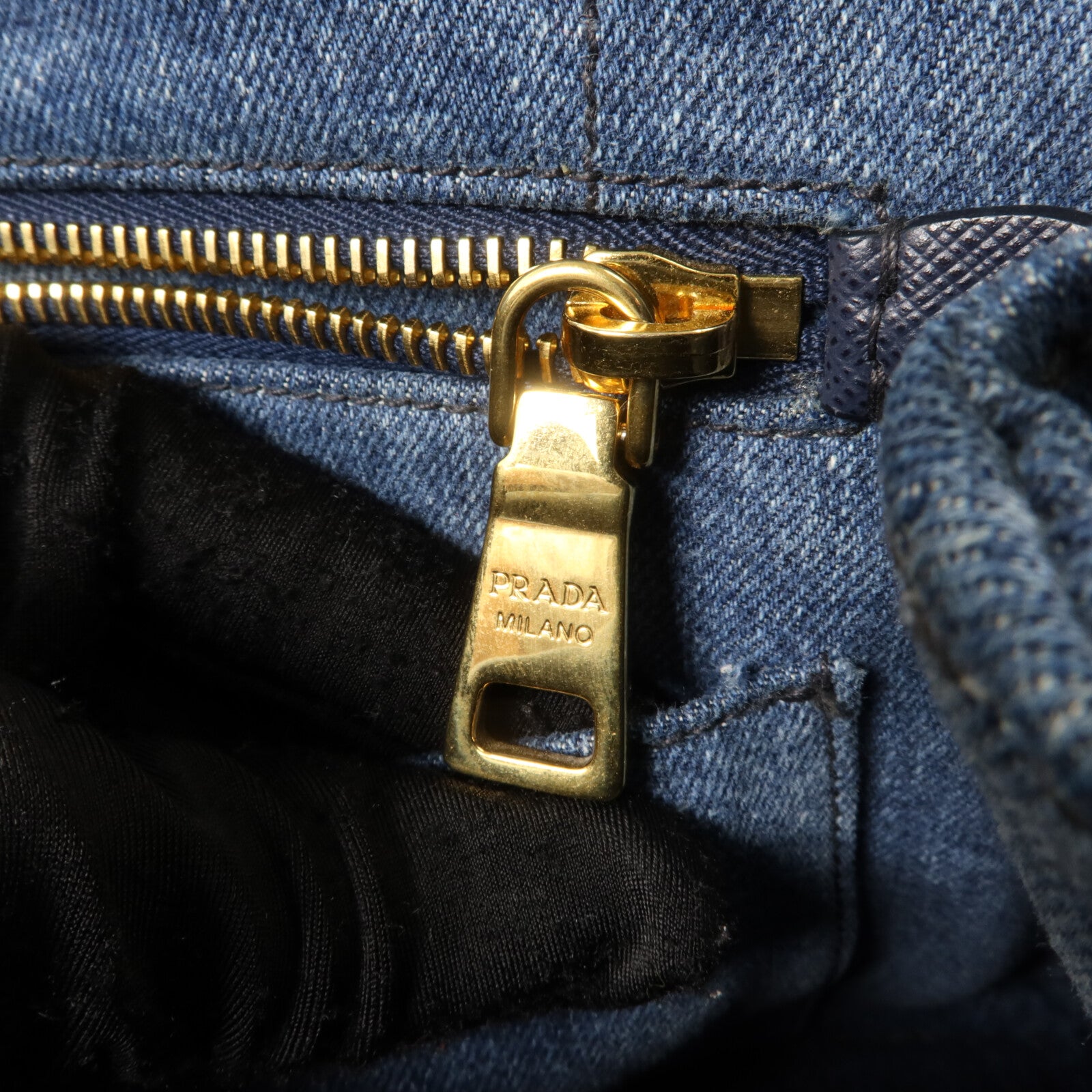 PRADA 牛仔布料2 Way Shoulder手挽肩背兩用袋