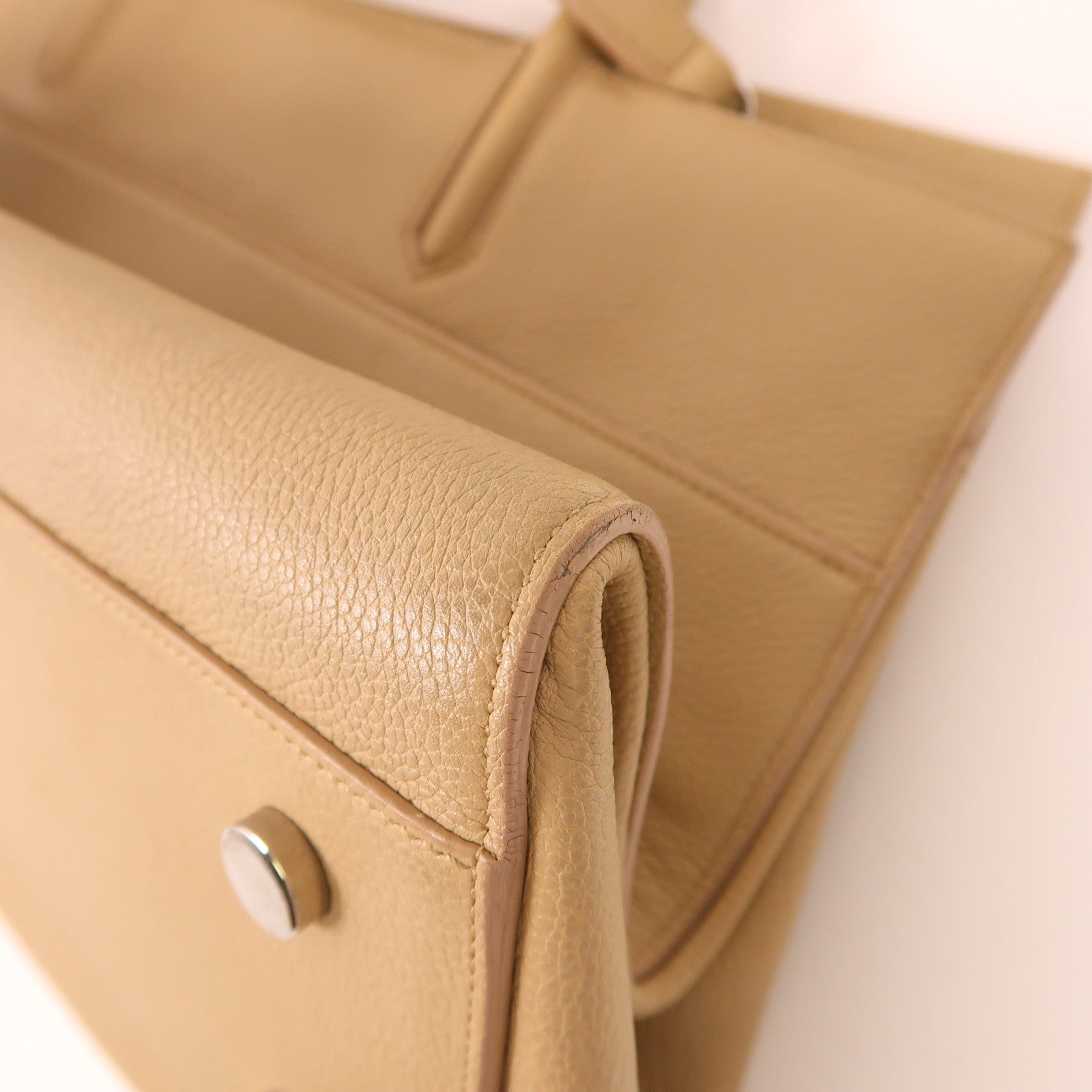 SAINT LAURENT 牛皮皮革2 Way Bag銀扣手挽肩背兩用袋