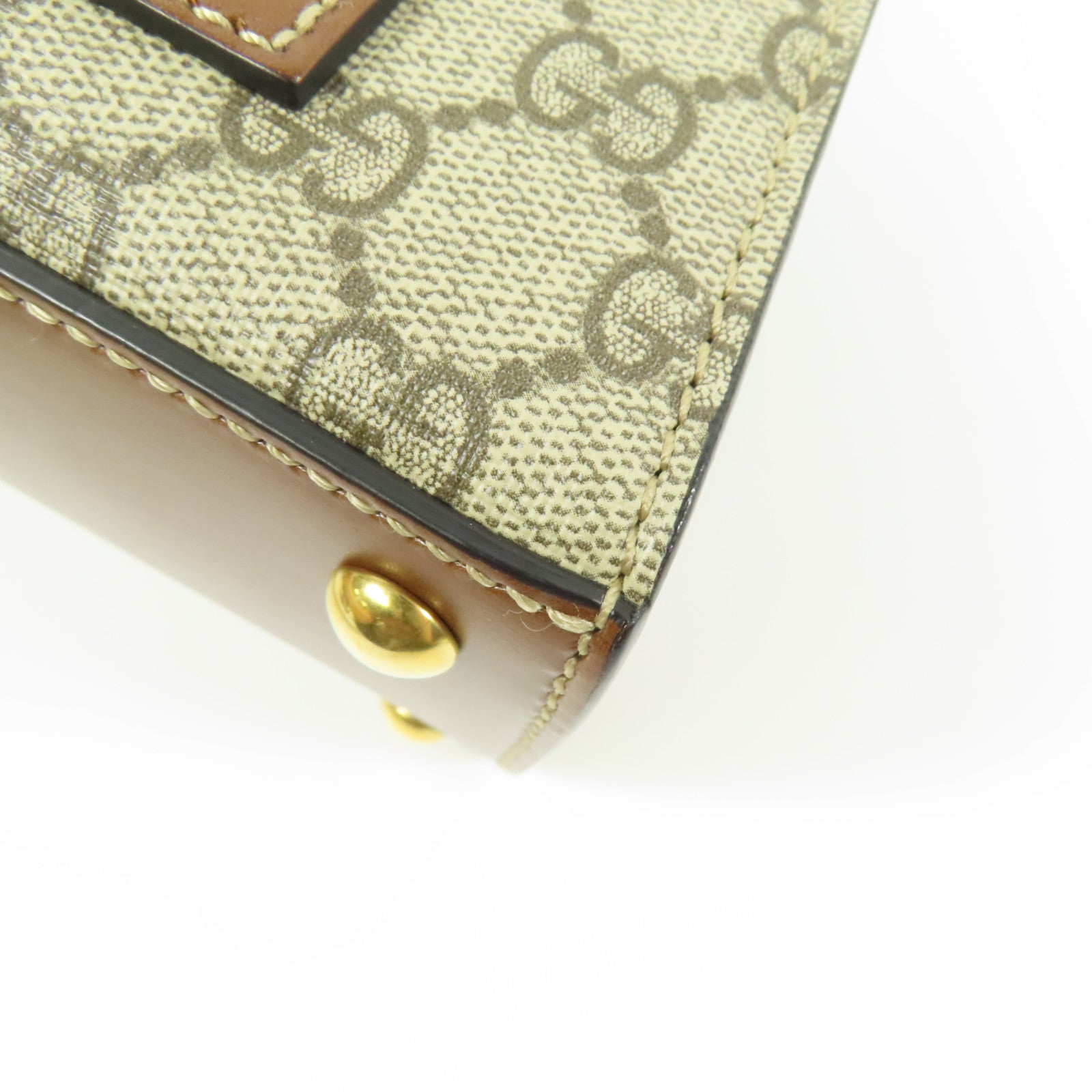 GUCCI 塗層帆布Padlock GG Small金扣手挽肩背兩用袋