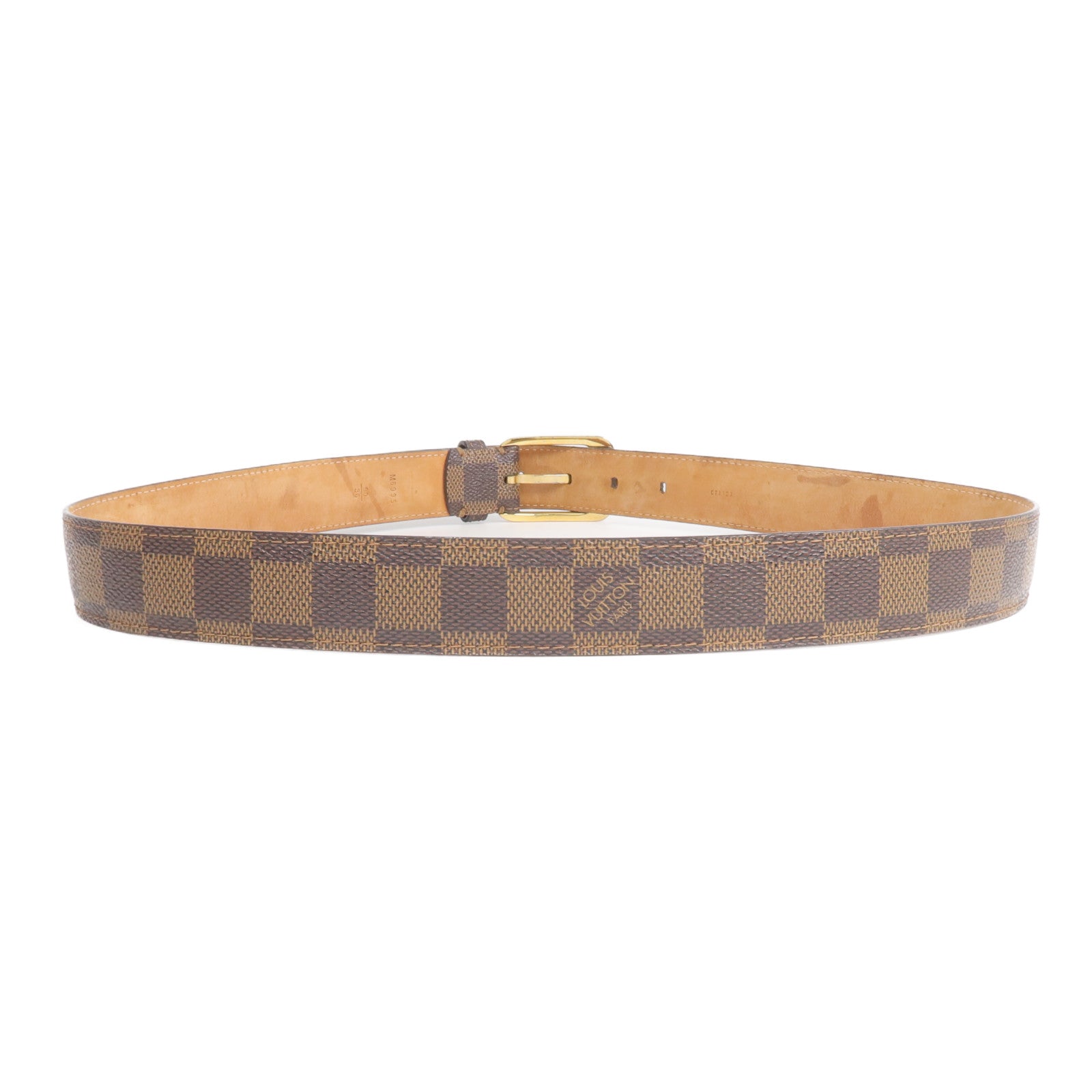 LOUIS VUITTON Damier Ceinture Ellipse Belt金扣皮帶