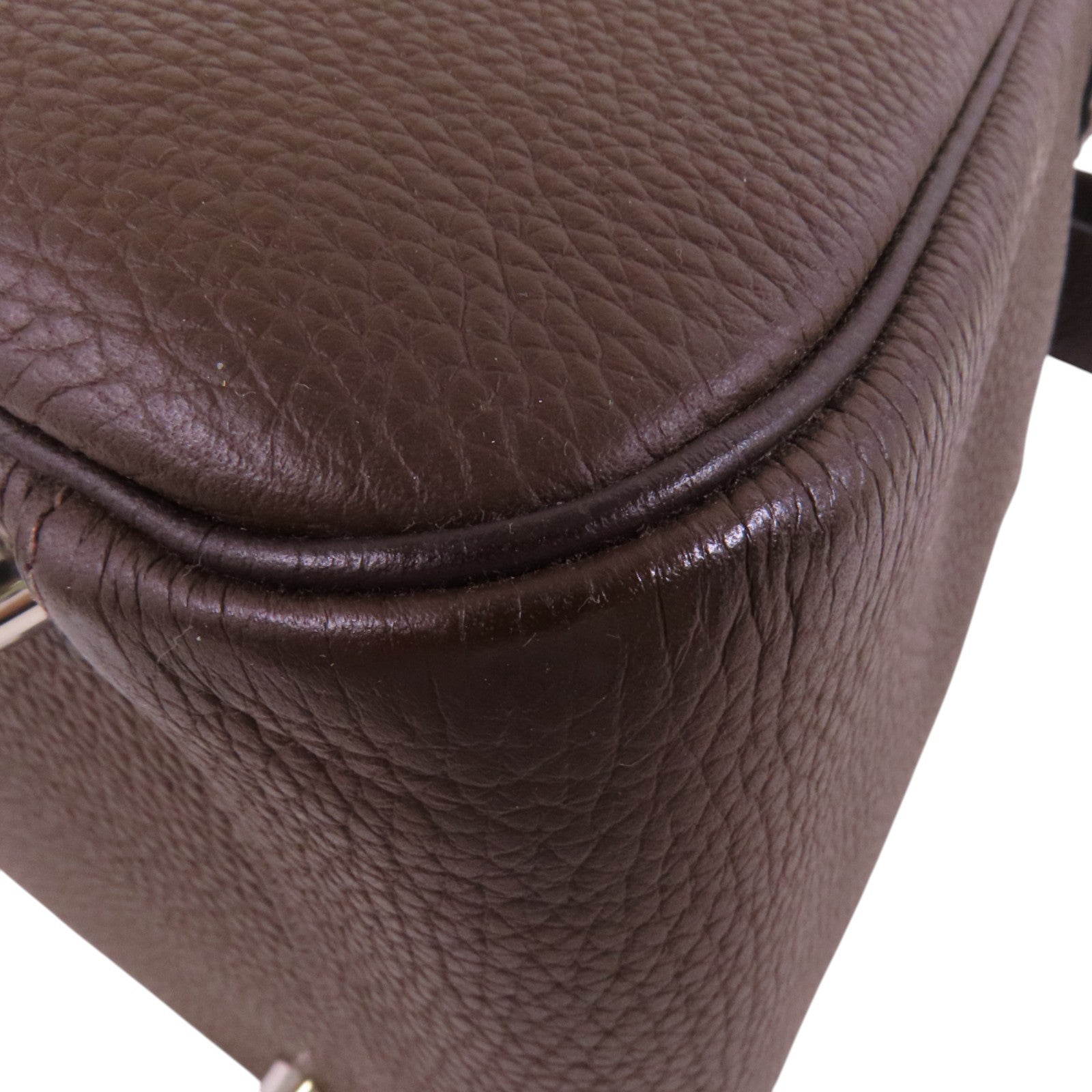 HERMES Clemence皮革Lindy 34銀扣肩背袋