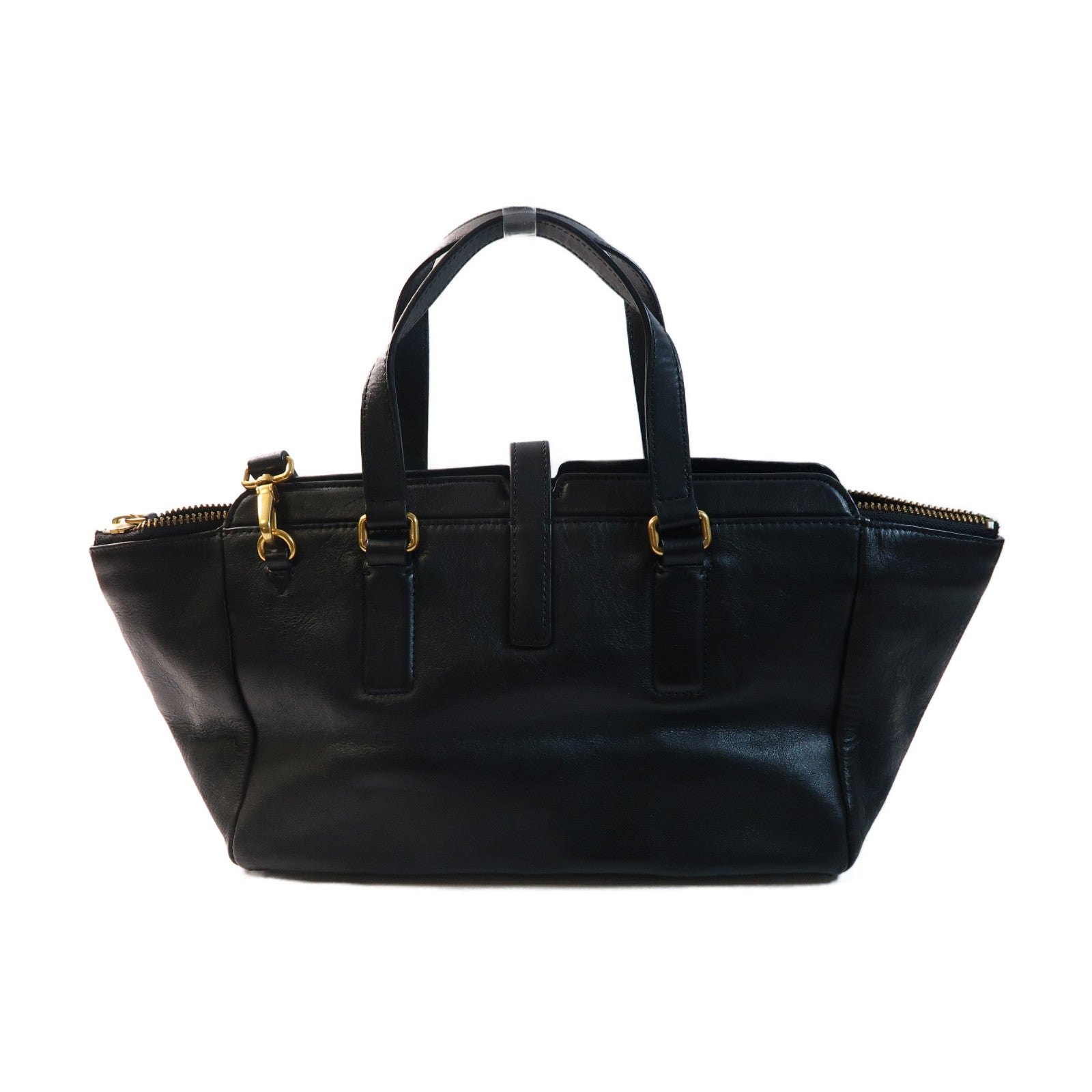 MARC BY MARC JACOBS 【激減優惠】牛皮皮革2 Way Bag金扣肩背袋黑色