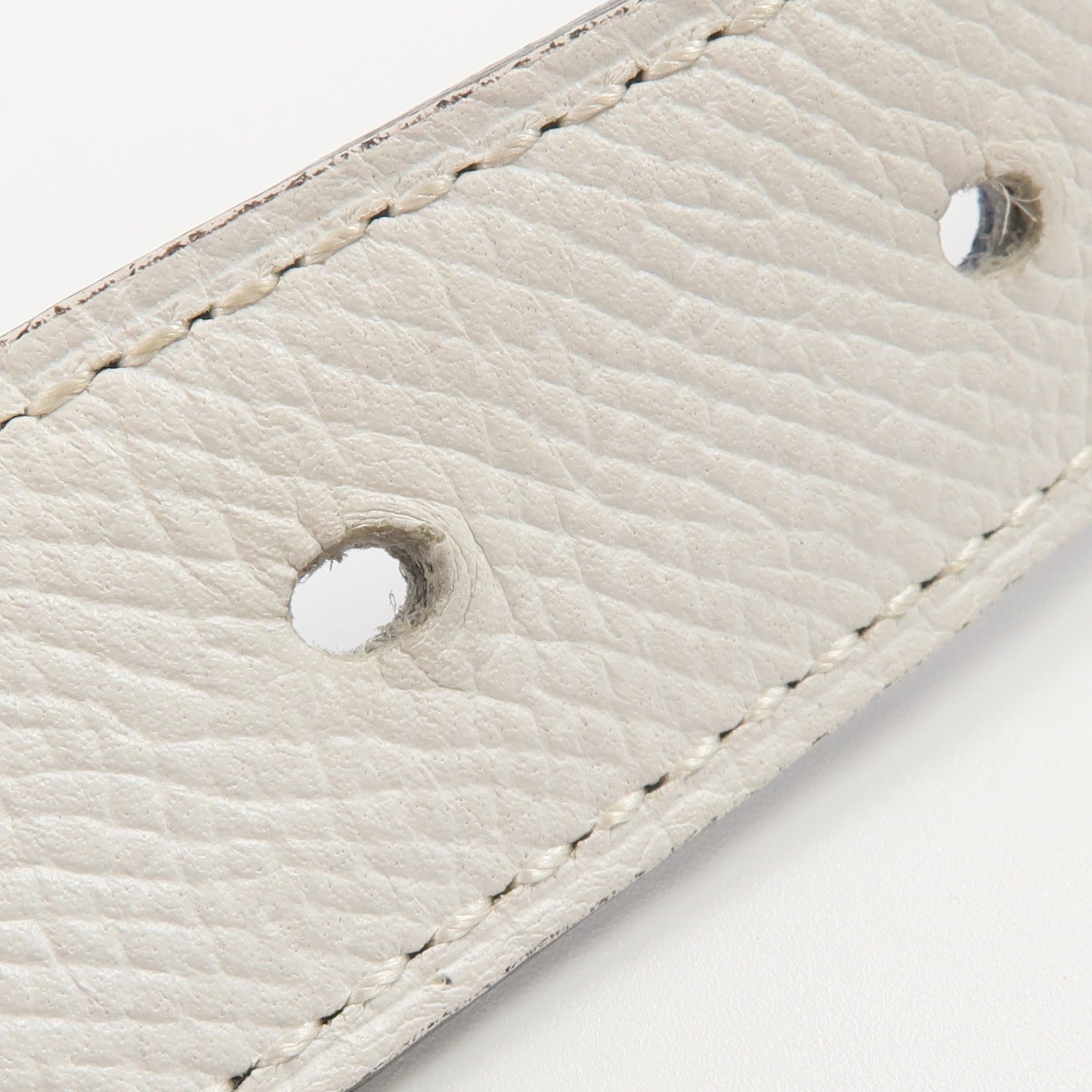 HERMES Epsom/Swift皮革Rival Reversible Belt 85cm皮帶Bleu Saphire/Blanc