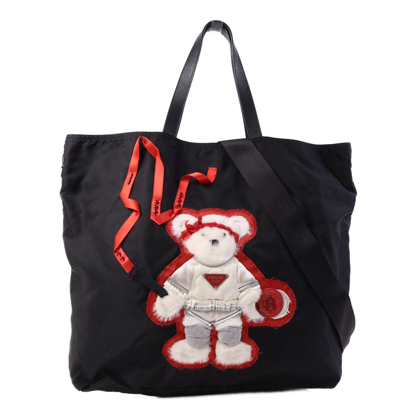 PRADA 尼龍Shoulder Bag銀扣手挽肩背兩用袋