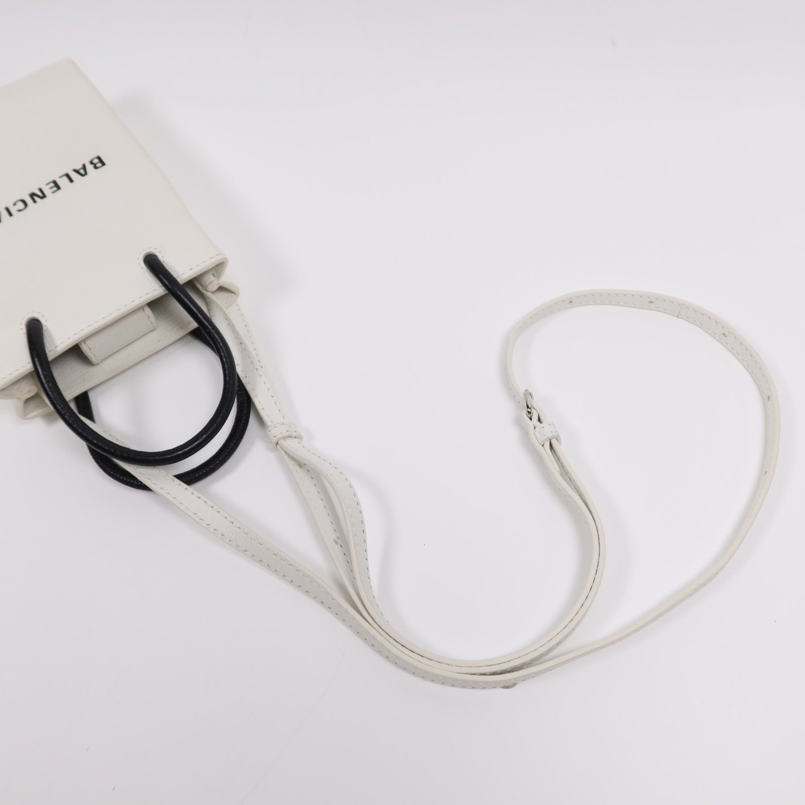 BALENCIAGA 牛皮皮革PHONE HOLDER銀扣肩背袋