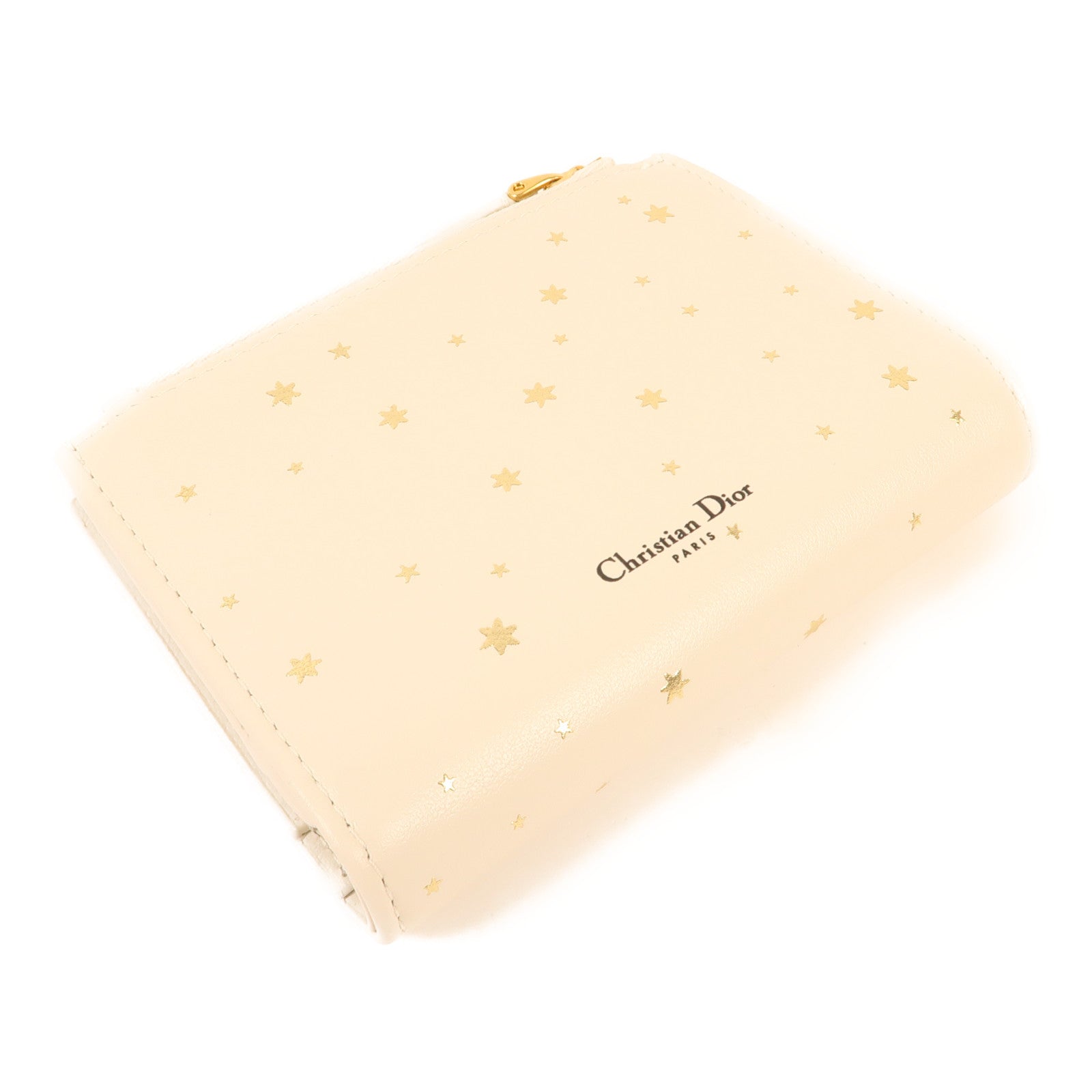 Dior 牛皮皮革Lucky Dahlia金扣錢包