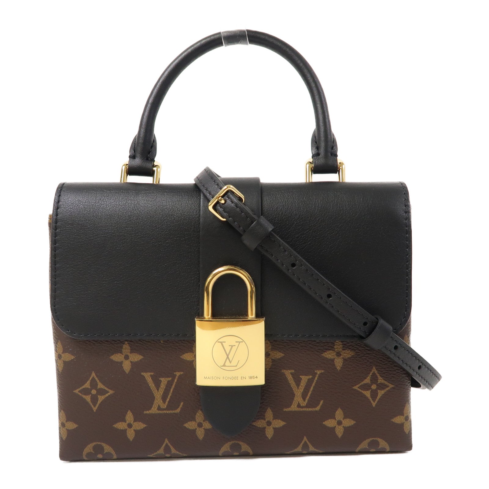 LOUIS VUITTON 【激減優惠】Monogram Locky BB金扣手挽肩背兩用袋黑色/啡色