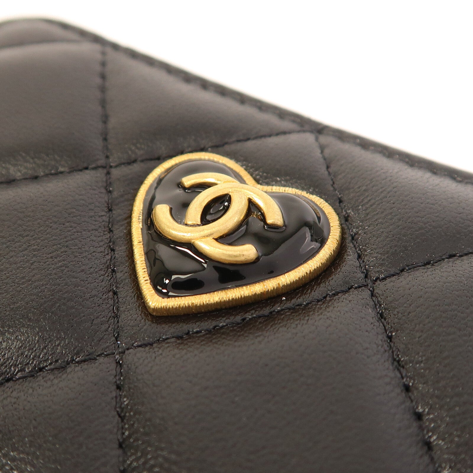 CHANEL 羊皮皮革Card Case金扣卡片套