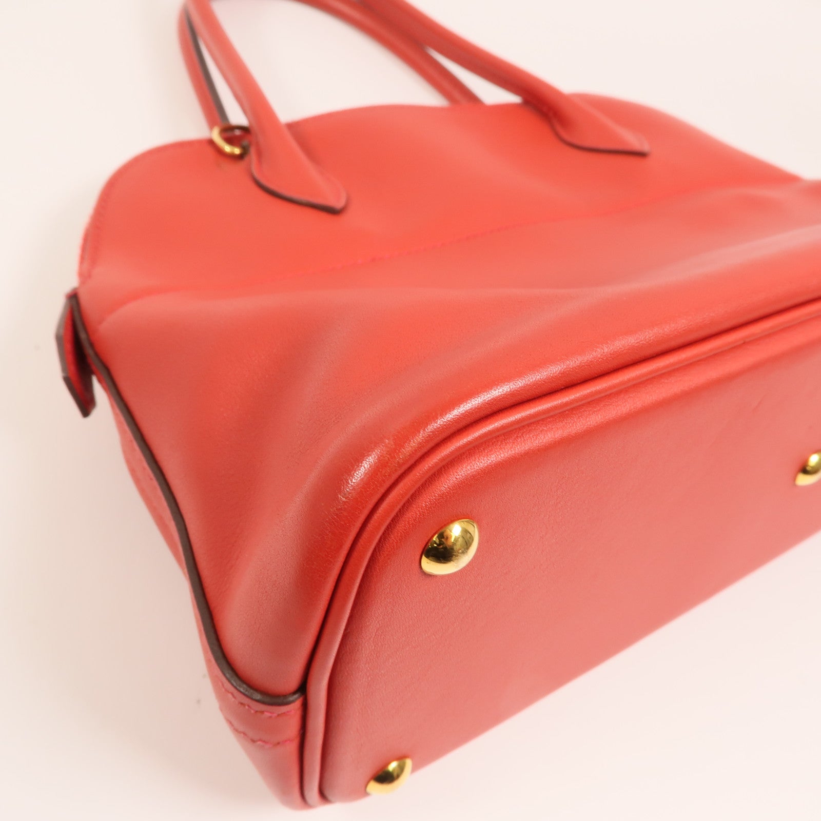 HERMES Swift皮革Bolide 27金扣手挽肩背兩用袋Rouge de Coeur