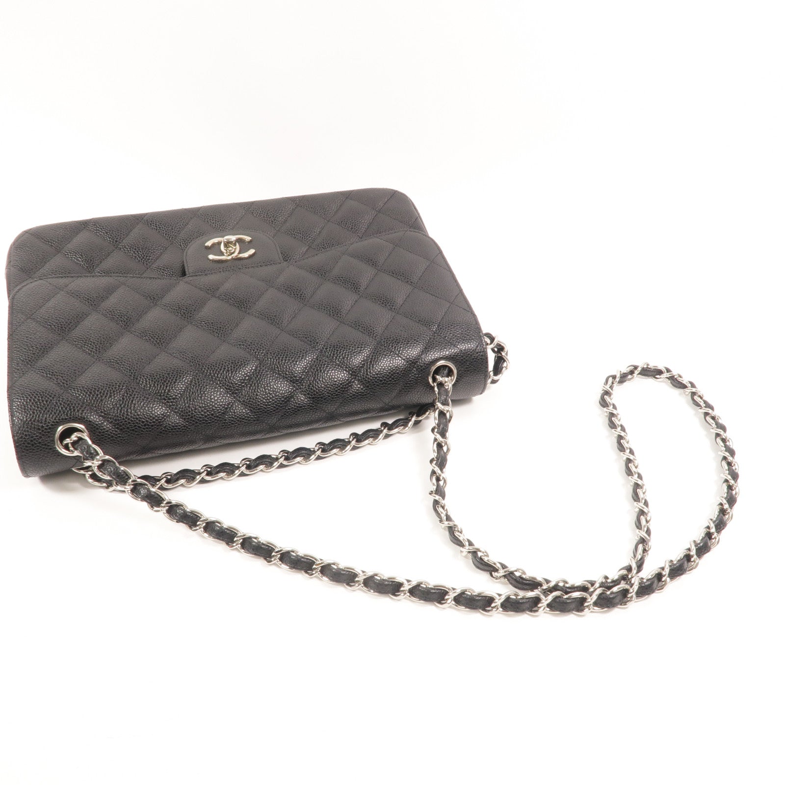 CHANEL 牛皮皮革Large Classic鏈帶肩背袋