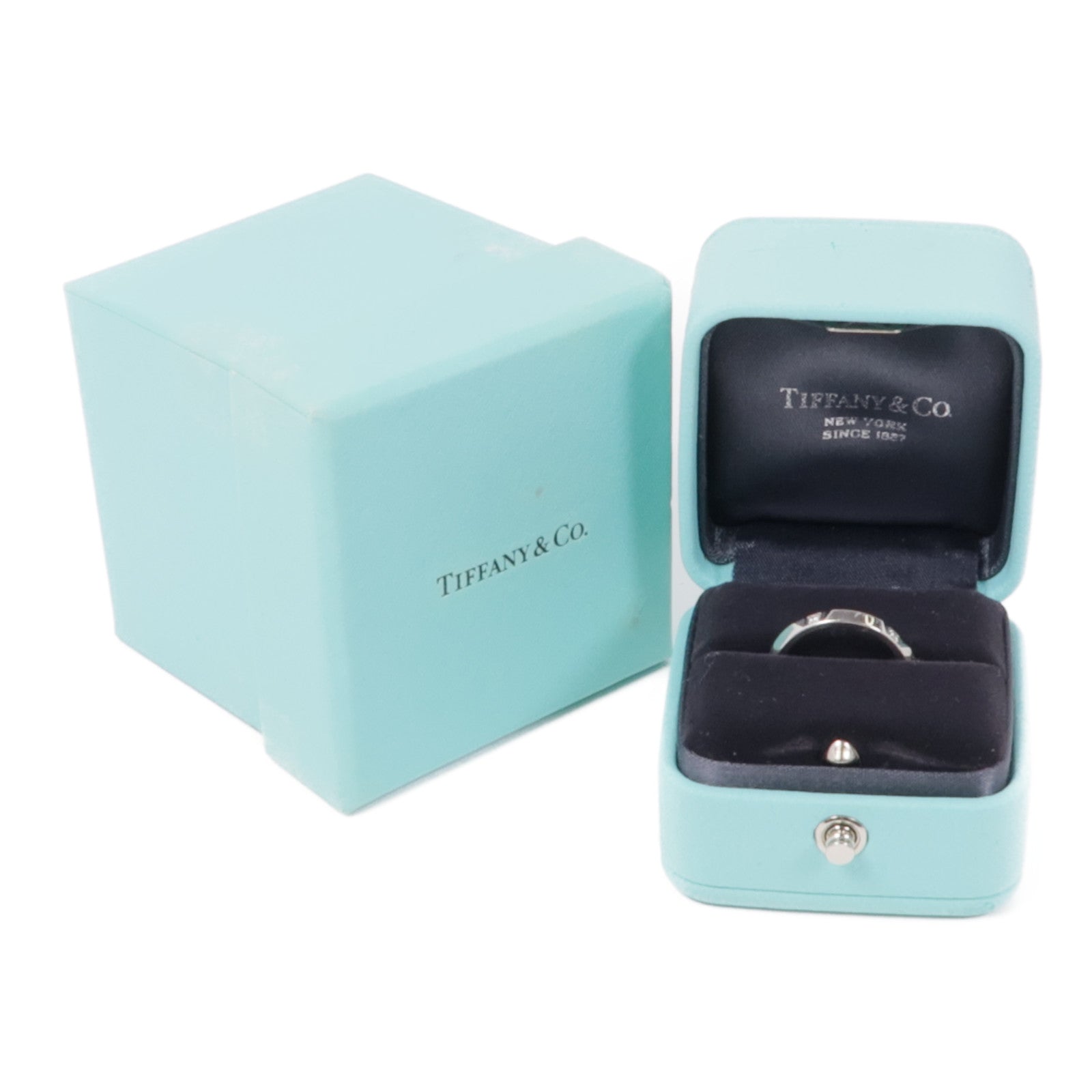 TIFFANY＆CO 950鉑金/鑽石True Ring戒指US#5