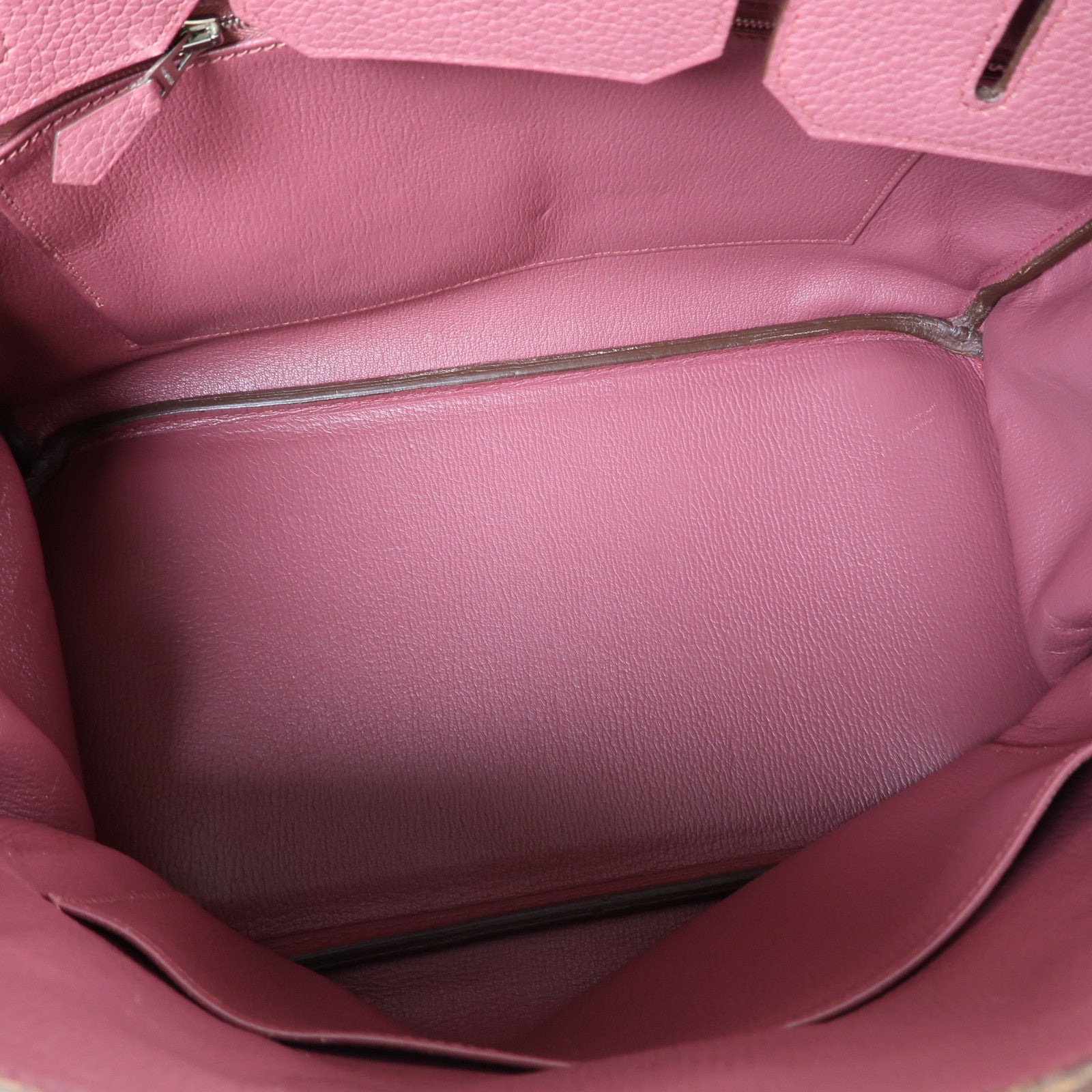 HERMES Togo皮革Birkin 35銀扣手挽袋Bois De Rose粉紅色