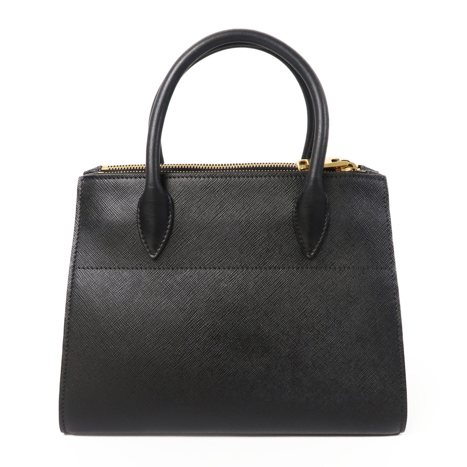 PRADA 【激減優惠】皮革2 Way Shoulder Bag金扣手挽肩背兩用袋黑色