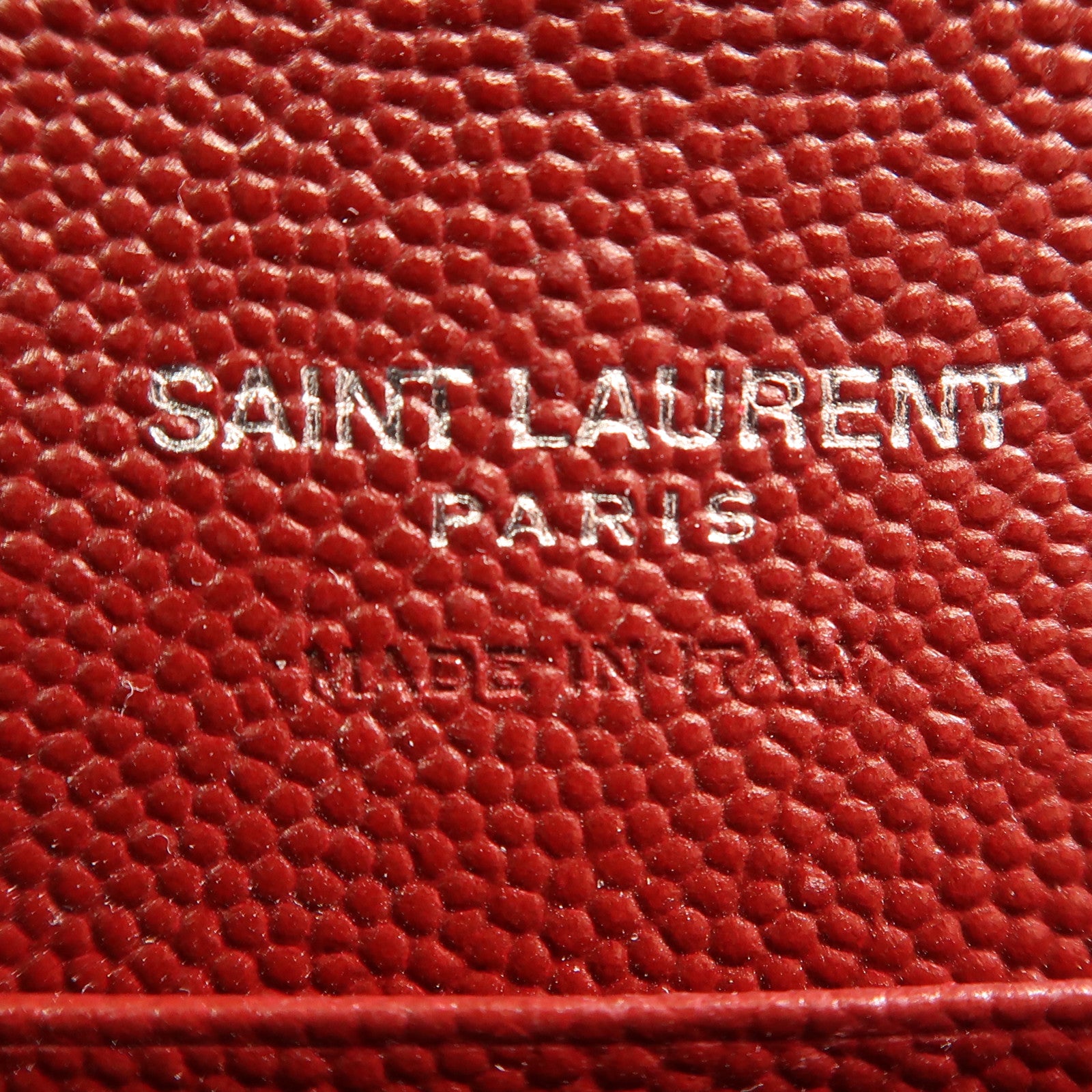 SAINT LAURENT 牛皮皮革Card Case銀扣卡片套