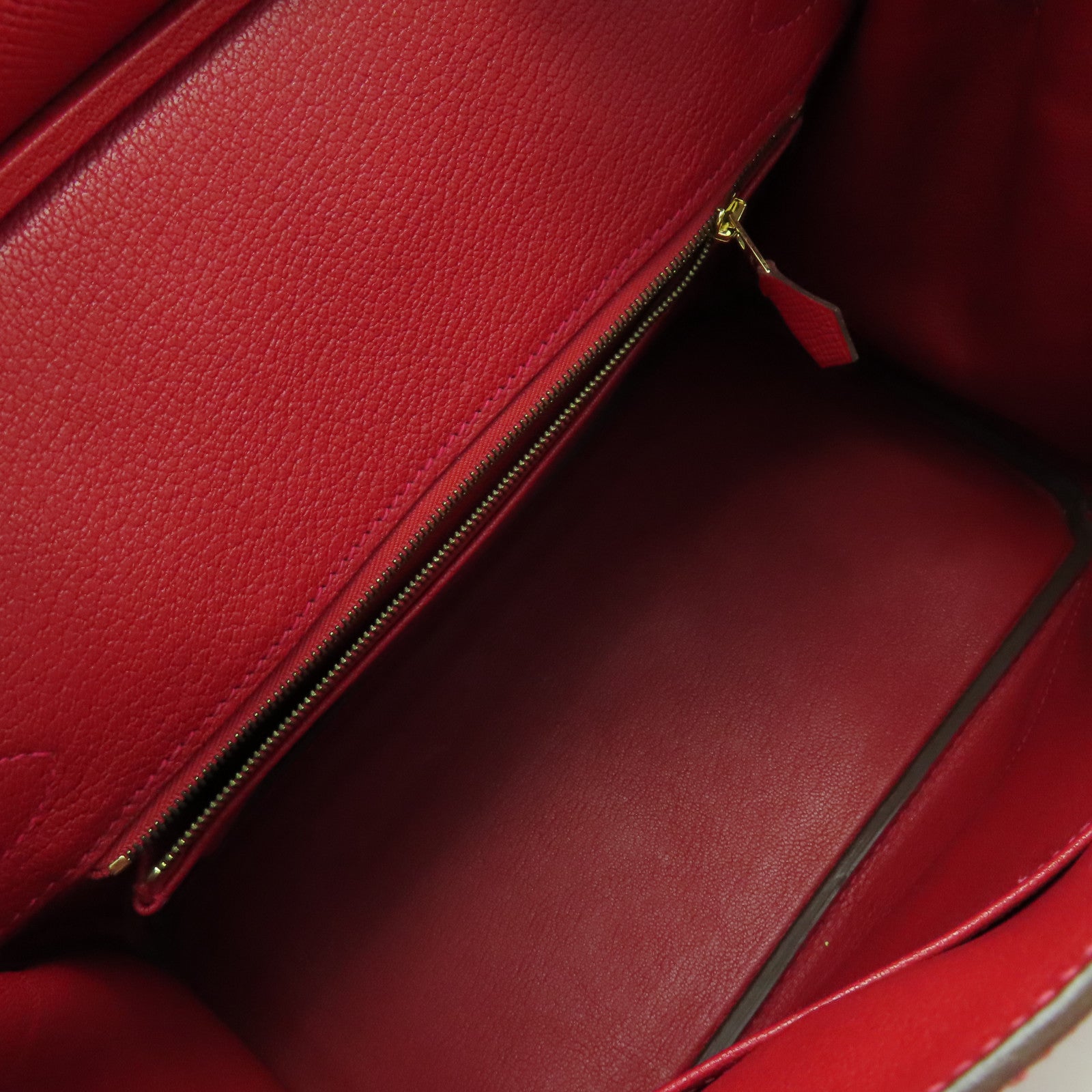 HERMES 【激減優惠】Epsom皮革Birkin 30 Hand Bag金扣手挽袋Rouge Casaque法拉利紅