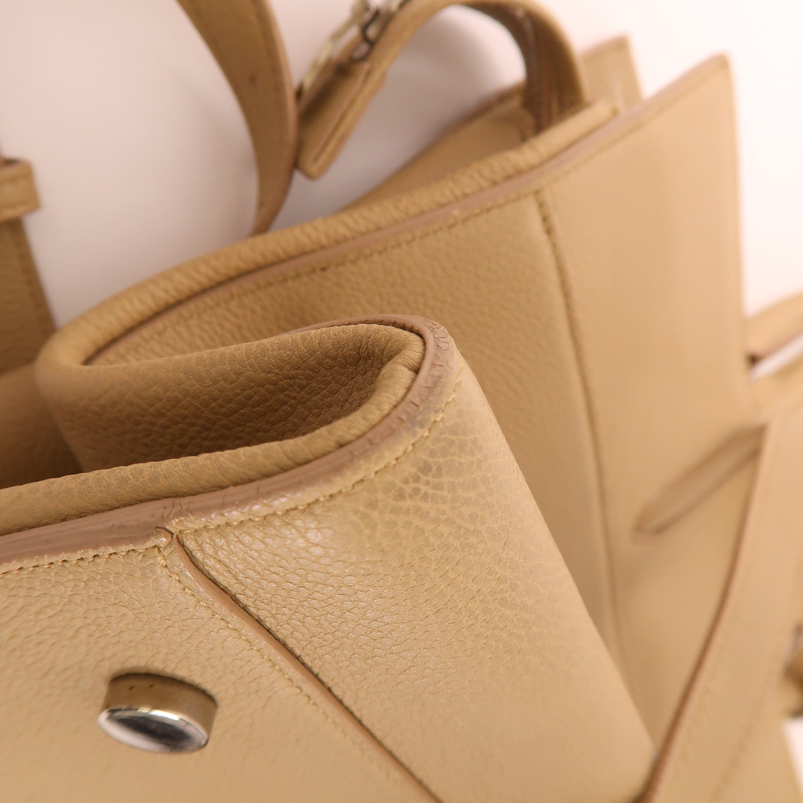 SAINT LAURENT 【激減優惠】牛皮皮革2 Way Bag銀扣手挽肩背兩用袋