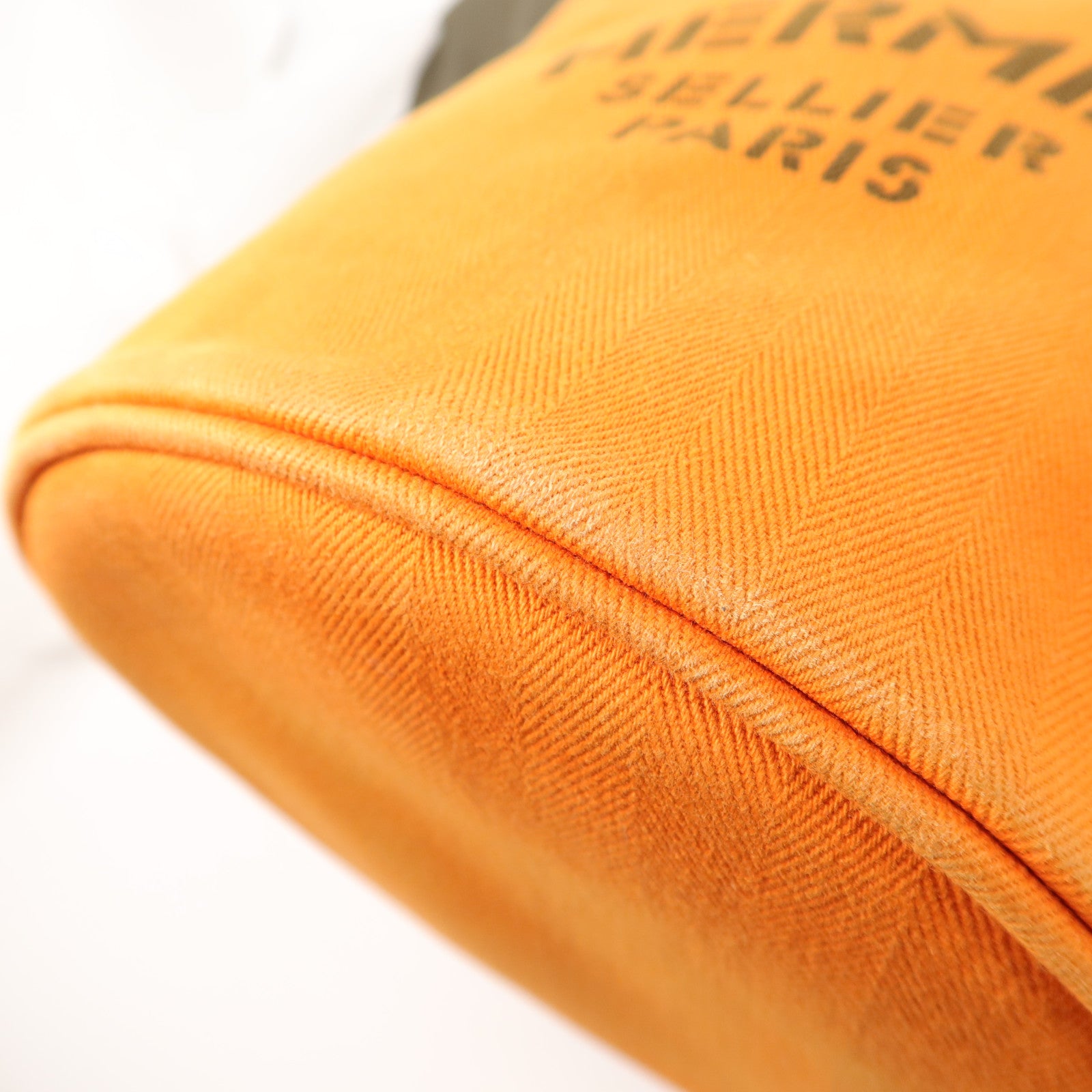 HERMES Toile Sac De Pansage Grooming Bucket Bag肩背袋Orange