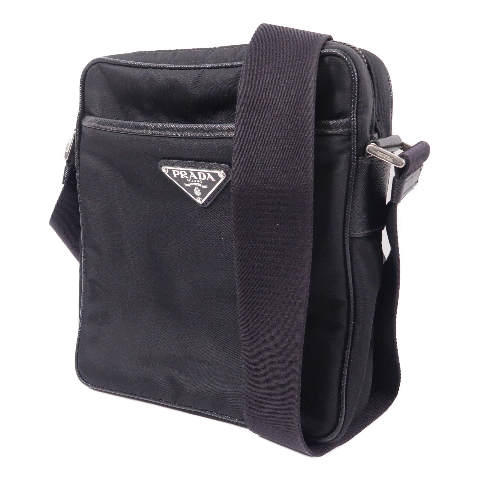 PRADA 尼龍Re-Nylon and Saffiano Shoulder Bag肩背袋